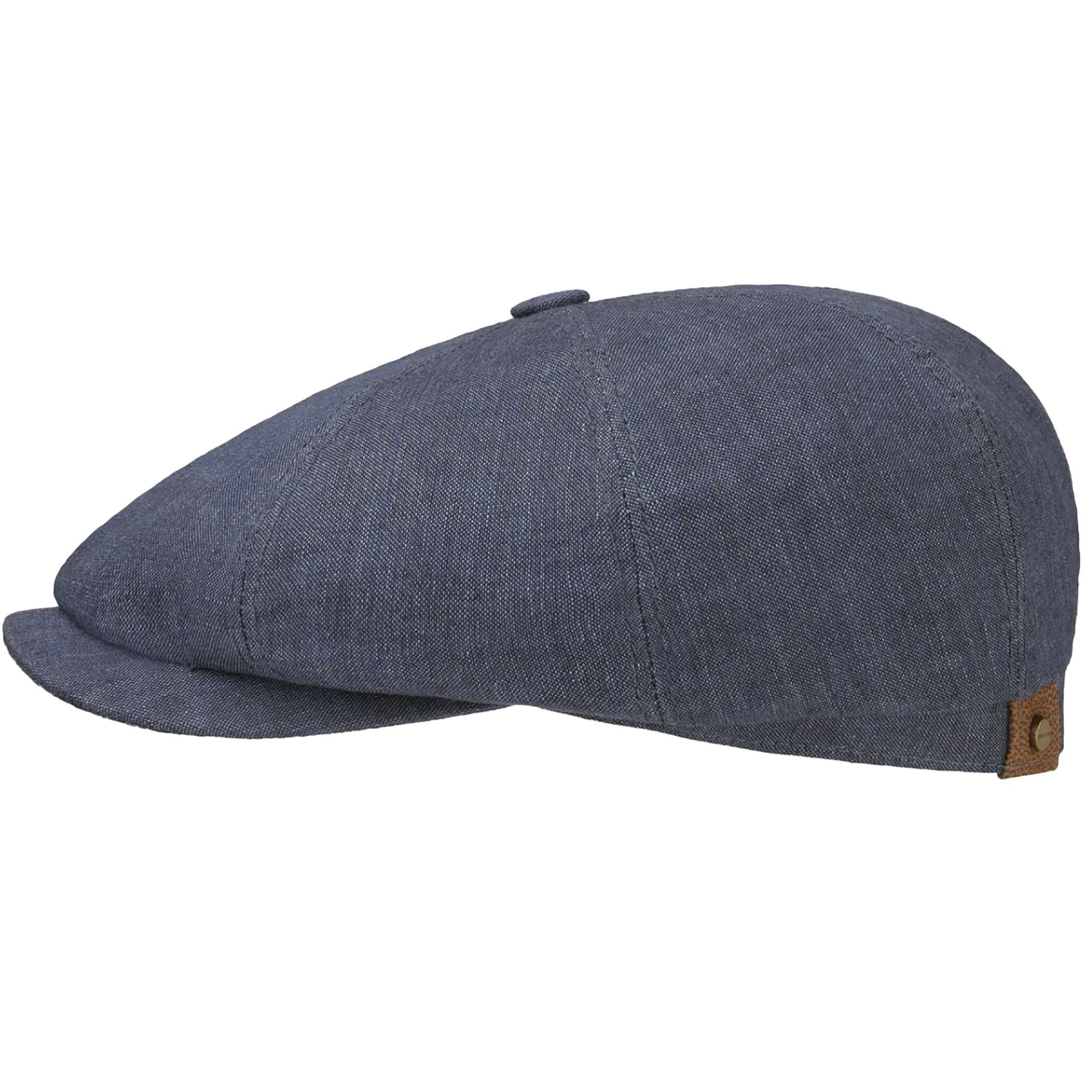 Stetson Hats Hatteras Linen Newsboy Cap - Denim