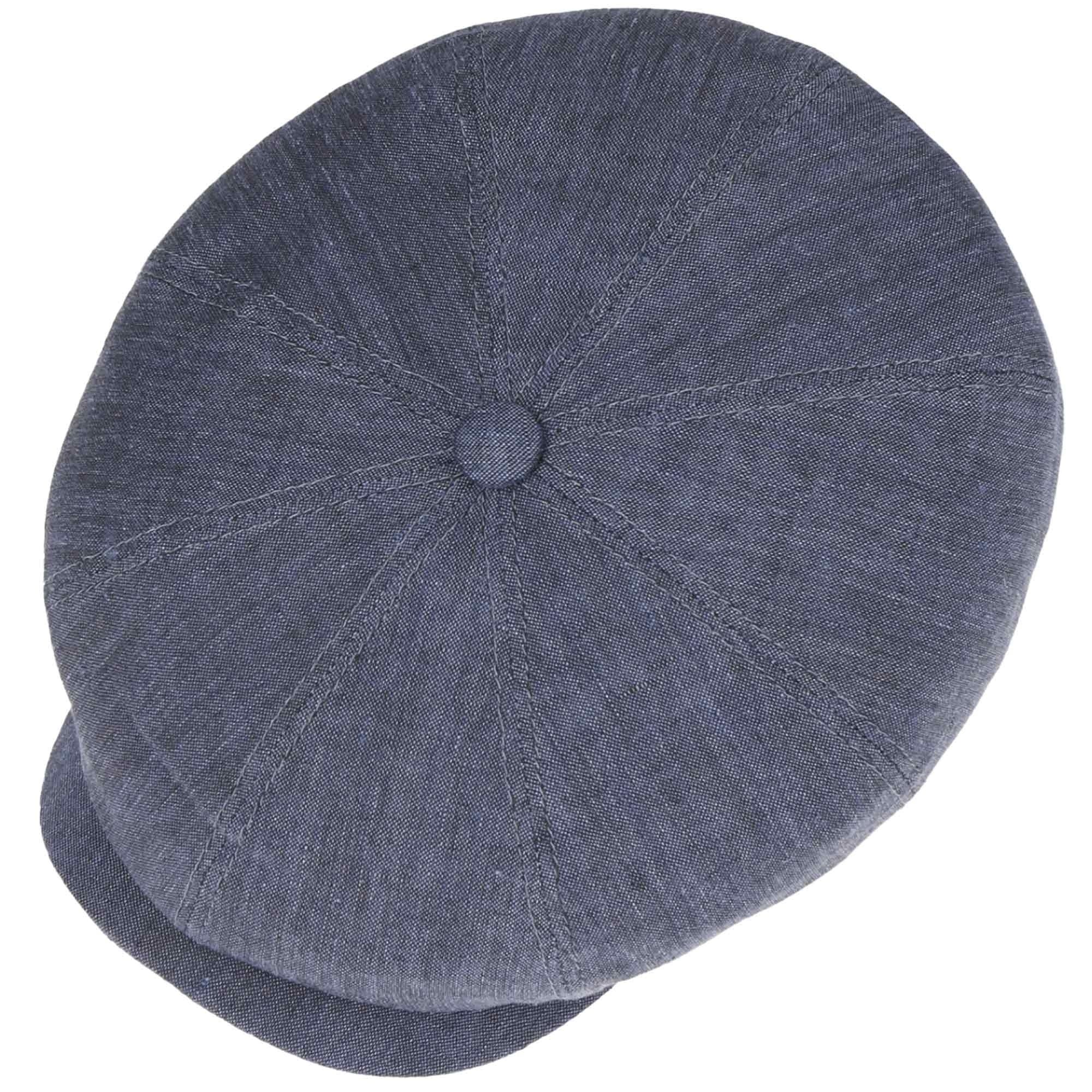 Stetson Hats Hatteras Linen Newsboy Cap - Denim
