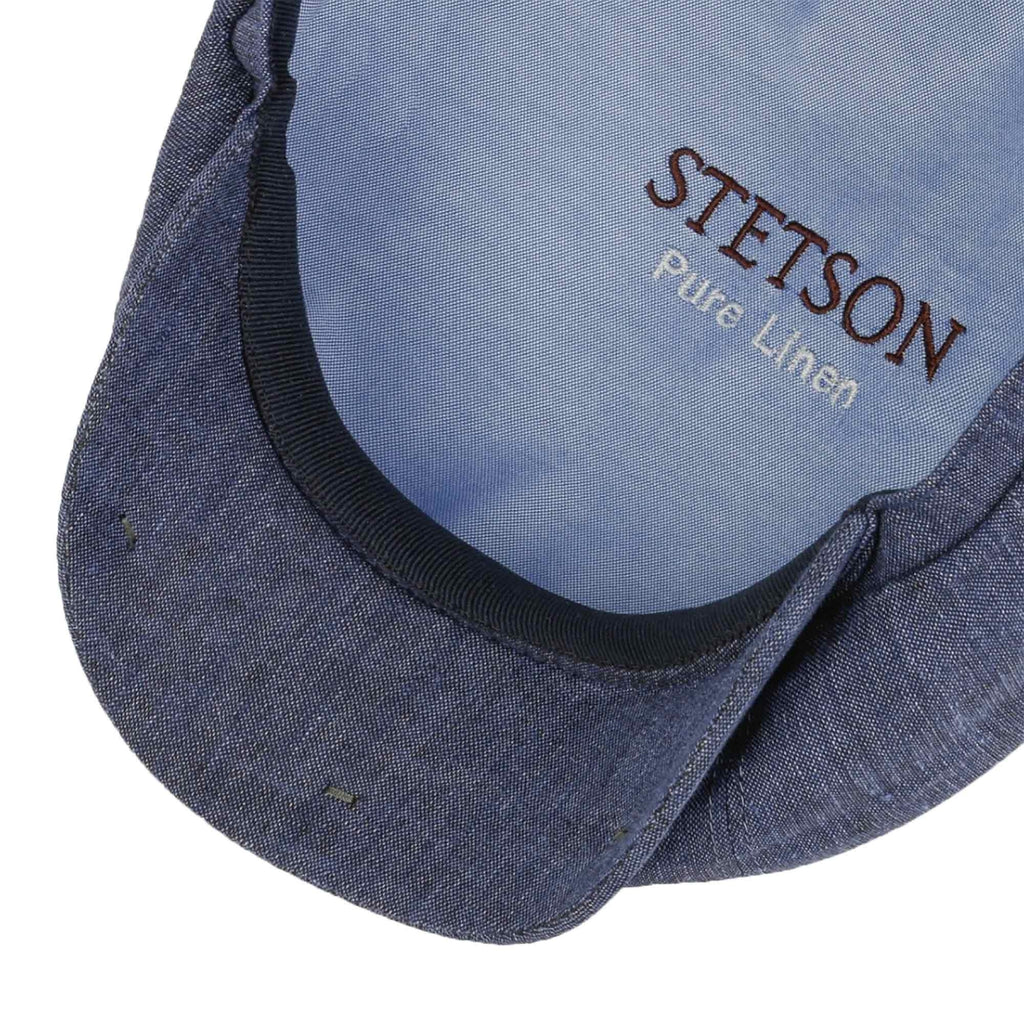 Stetson Hats Hatteras Linen Newsboy Cap - Denim