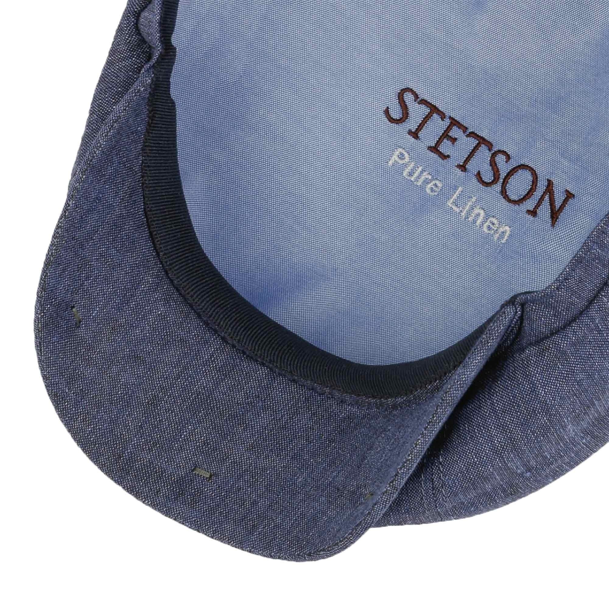 Stetson Hats Hatteras Linen Newsboy Cap - Denim