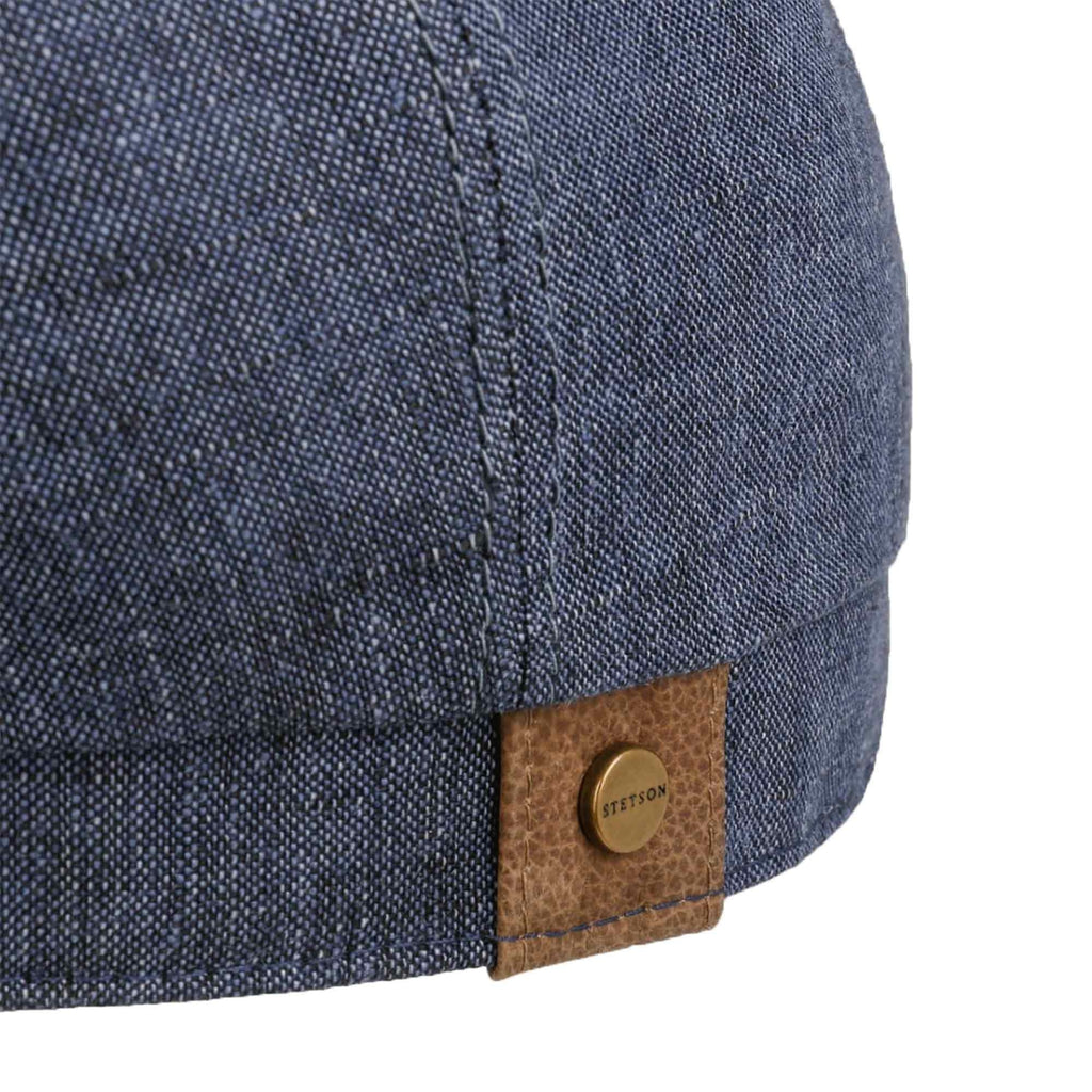 Stetson Hats Hatteras Linen Newsboy Cap - Denim