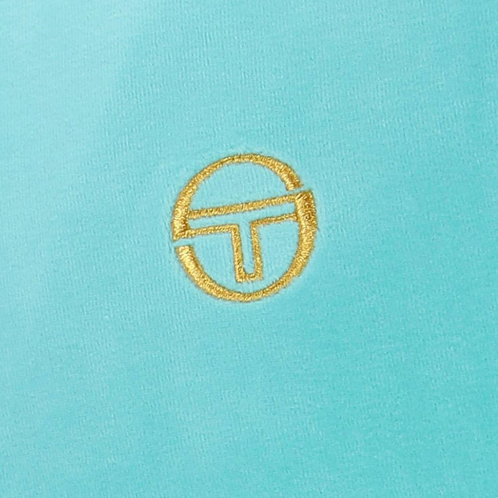 Sergio Tacchini Slice Velour T-Shirt - Pool Blue