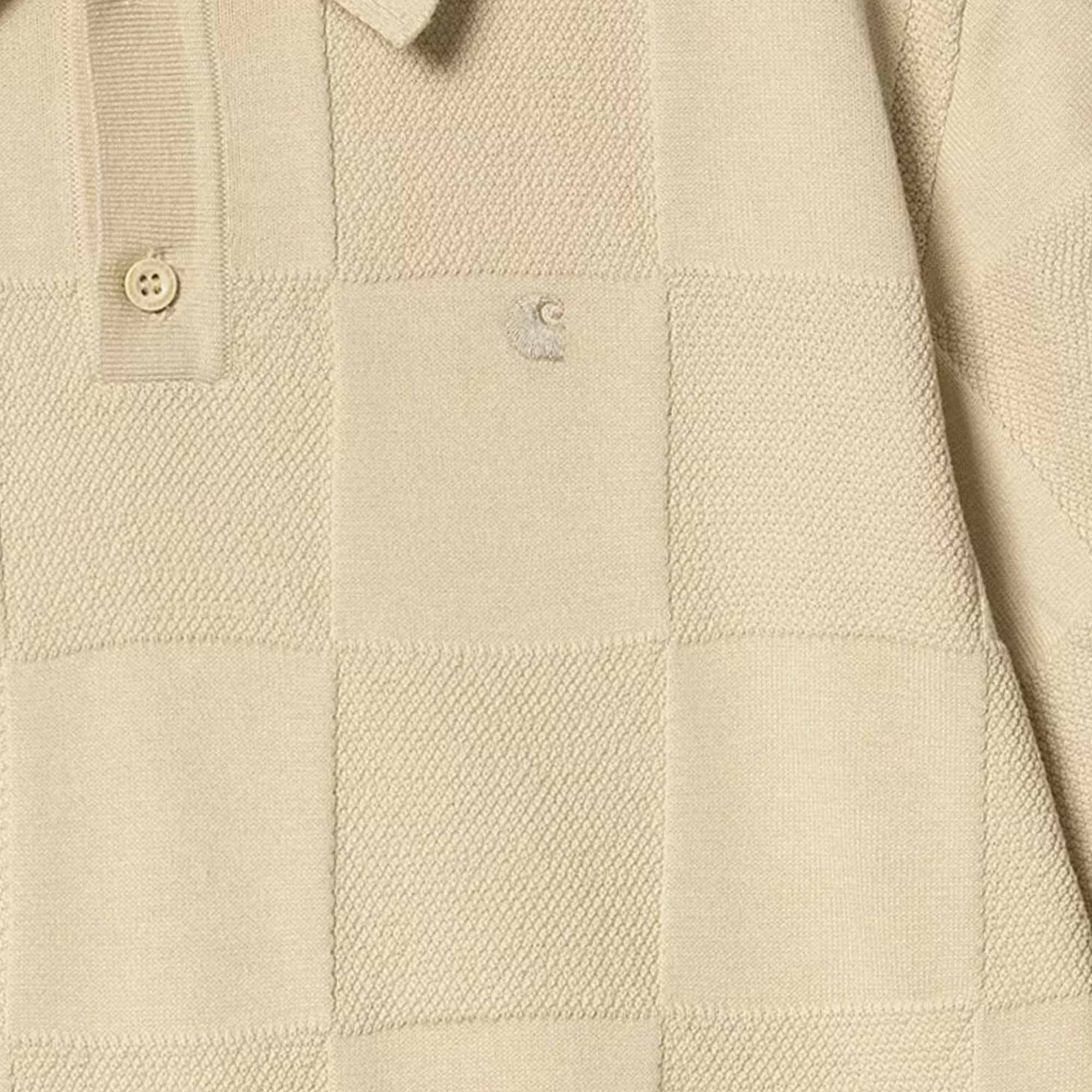 Knitted Checker Polo - Fleur De Sel