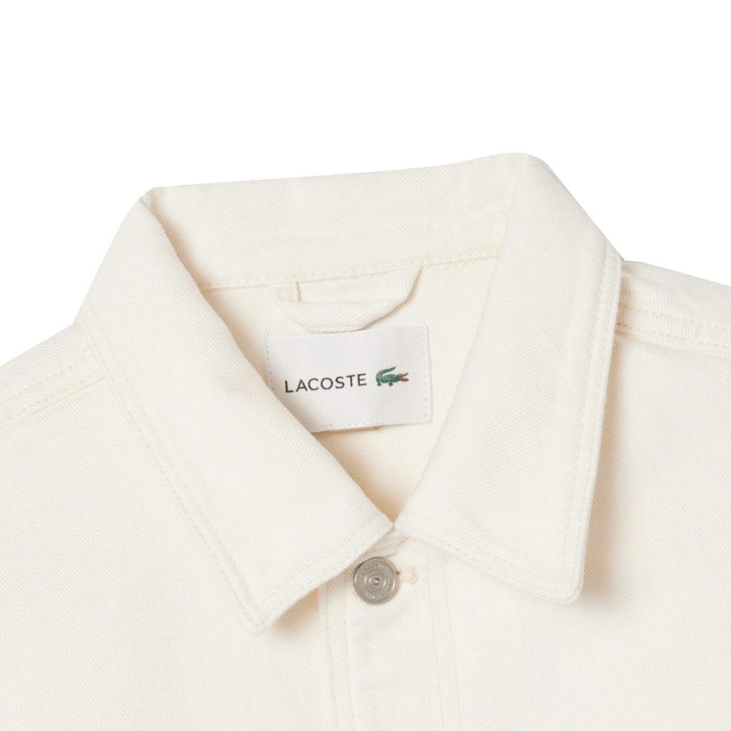Lacoste Heavy Cotton Denim Chore Jacket - Flour White