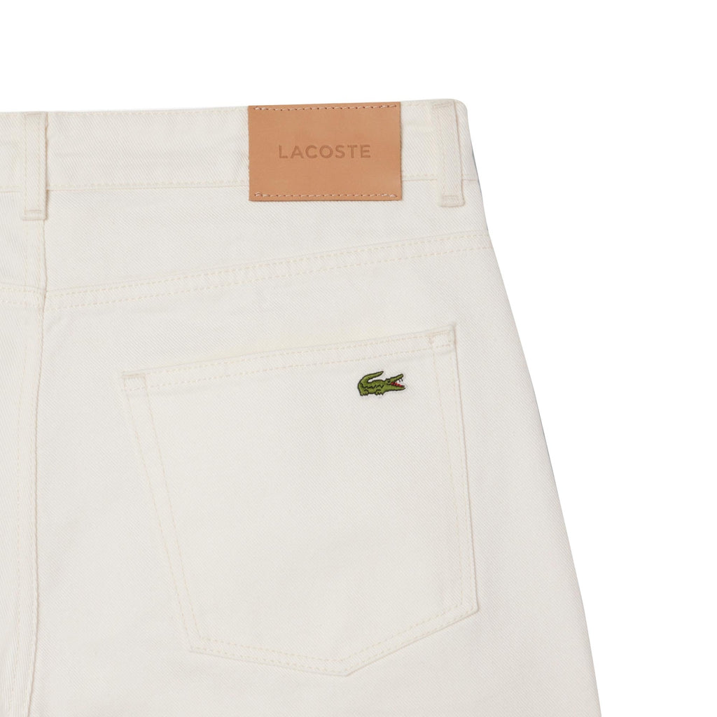 Lacoste Straight Fit Denim Bermuda Shorts - Flour White