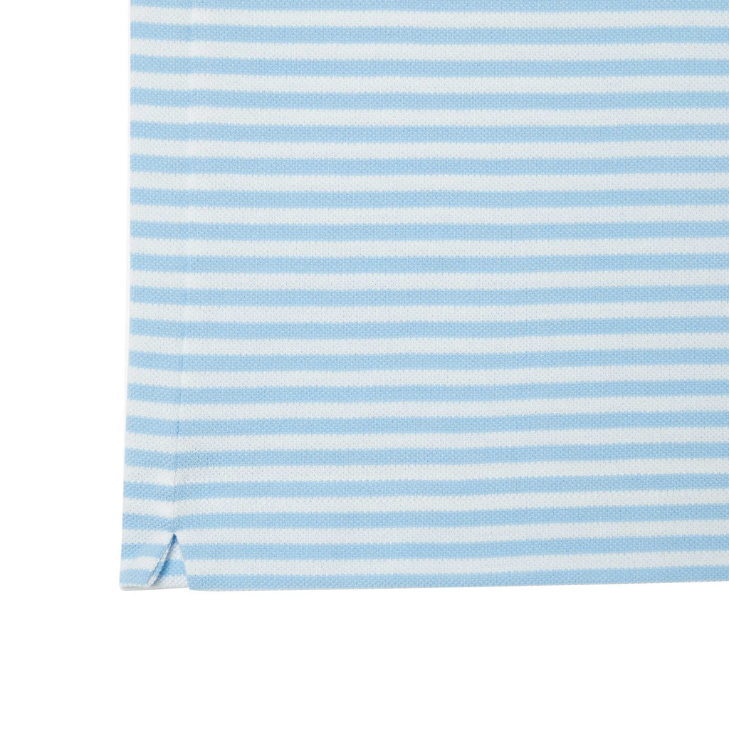 Lacoste Classic Fit Striped Pique Polo Shirt - Blue