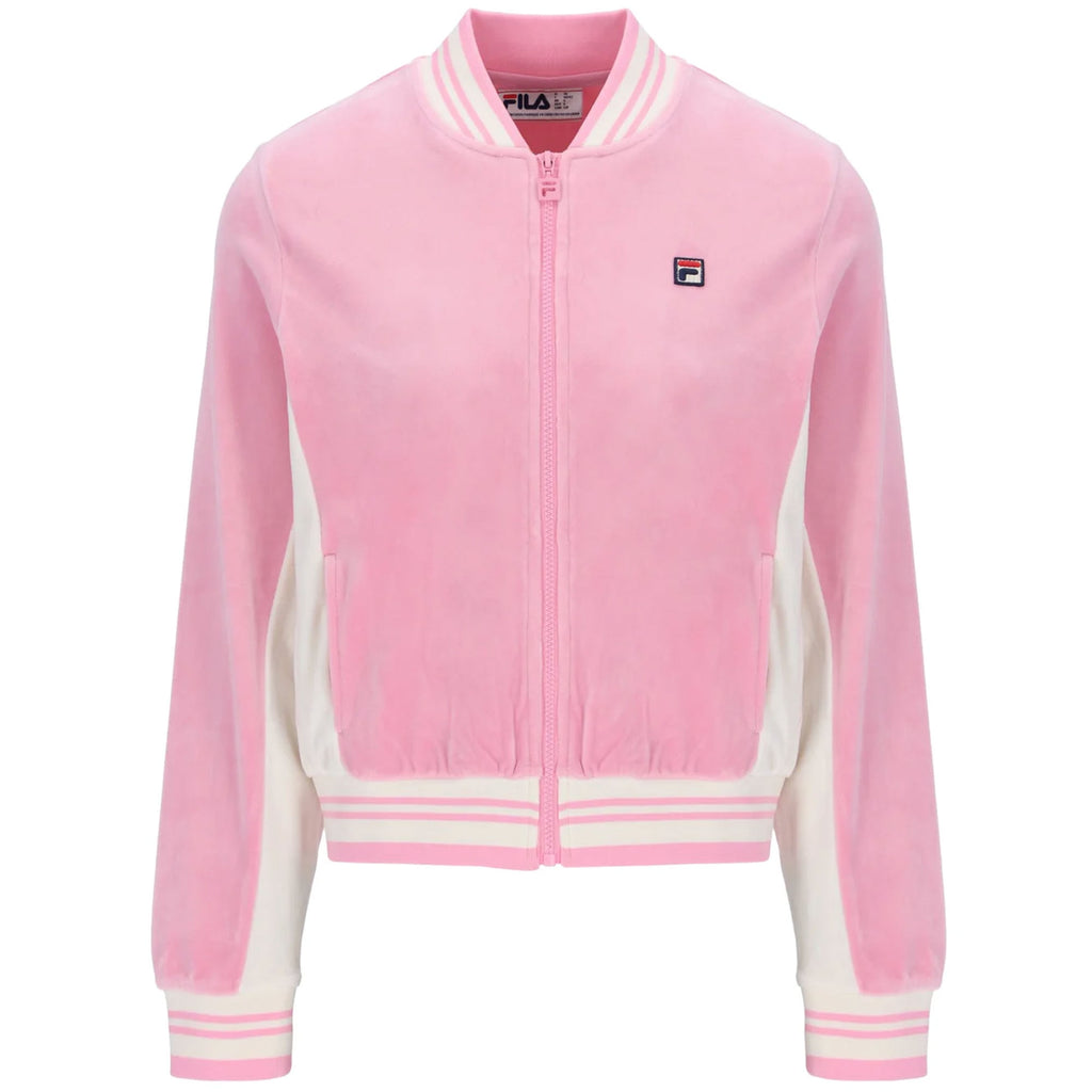 Fila Vintage Women's Jenesis Baseball Zip Up Track Top - Prism Pink