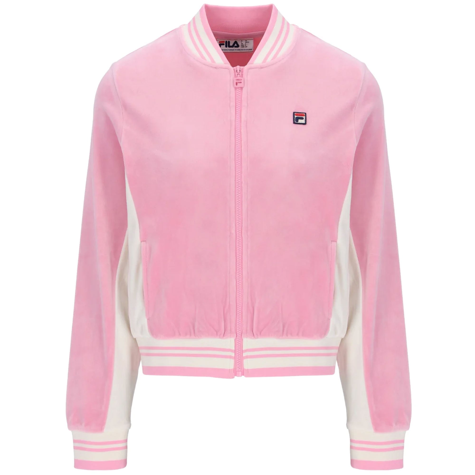 Fila Vintage Women's Jenesis Baseball Zip Up Track Top - Prism Pink