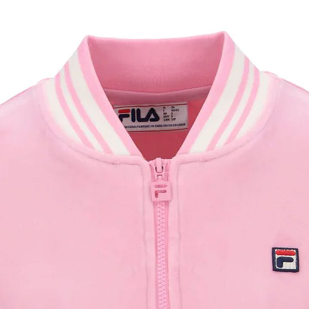 Fila Vintage Women's Jenesis Baseball Zip Up Track Top - Prism Pink