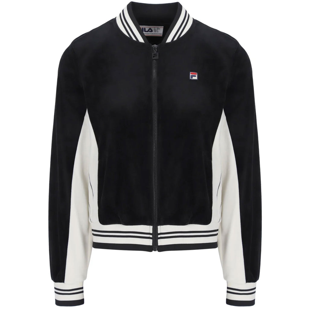 Fila Vintage Women's Jenesis Baseball Zip Up Track Top - Black