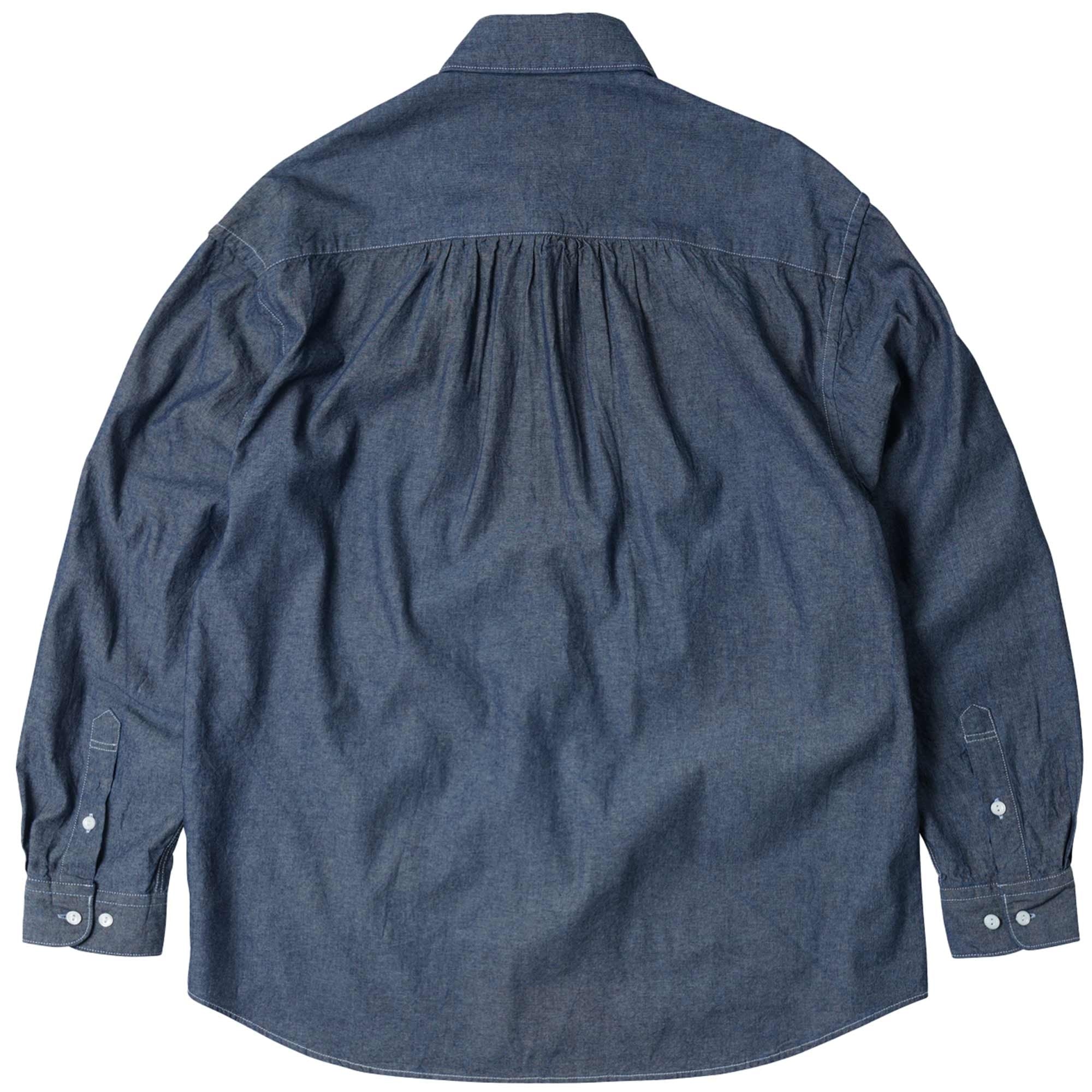 FrizmWORKS Cigarette Pocket Chambray Shirt - Indigo