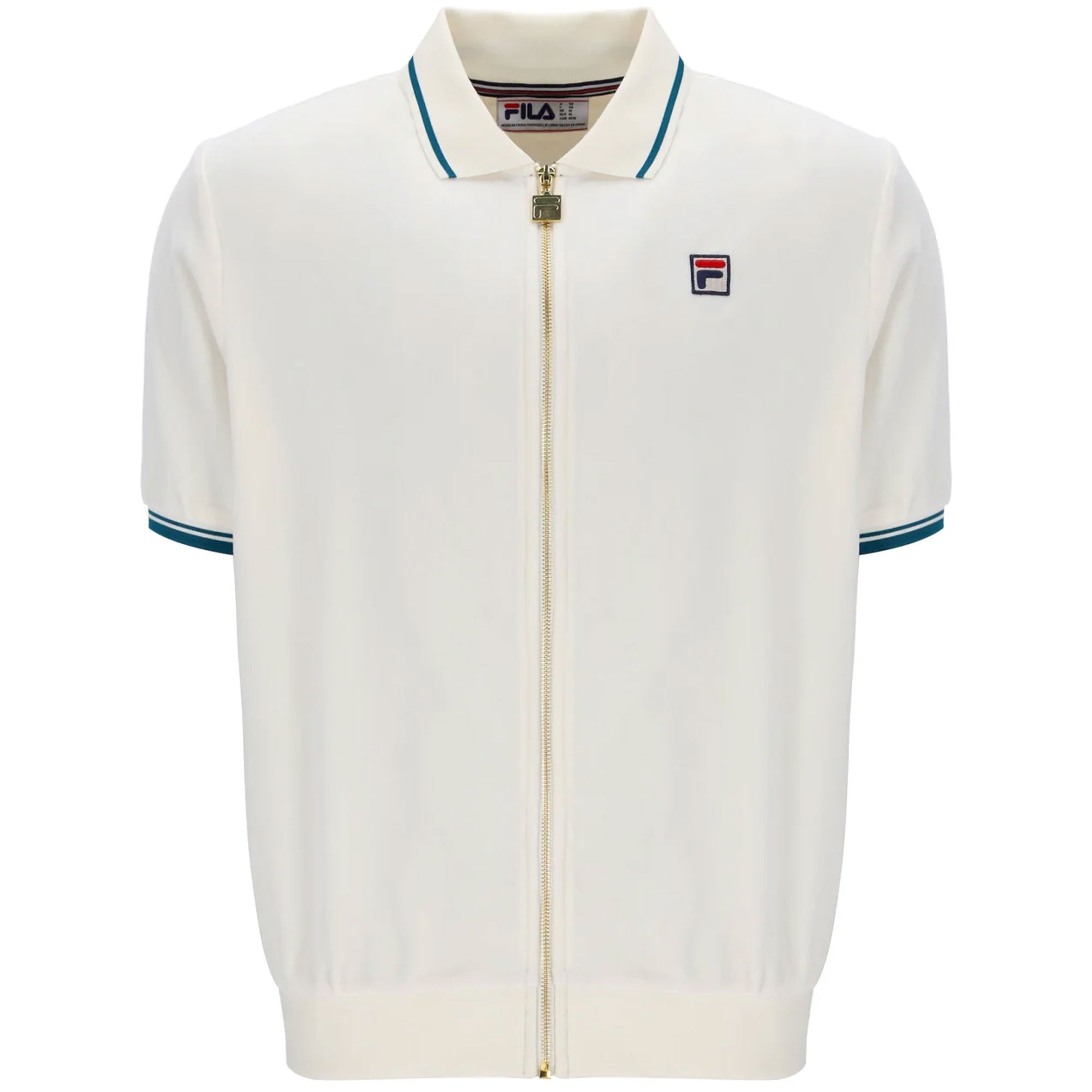 Fila Vintage Terry Velour Polo - Gardenia