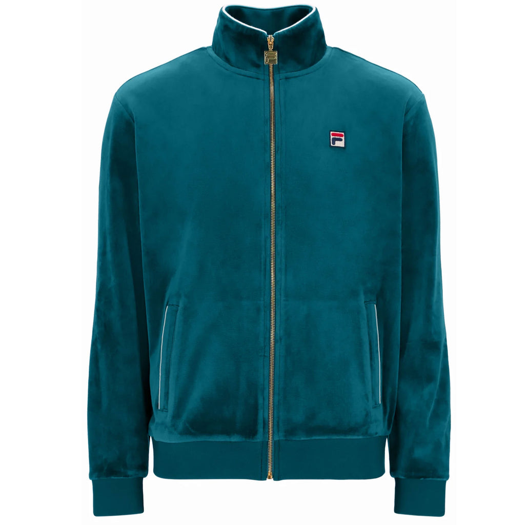 Fila Vintage Irving Velour Track Jacket - Deep Lagoon