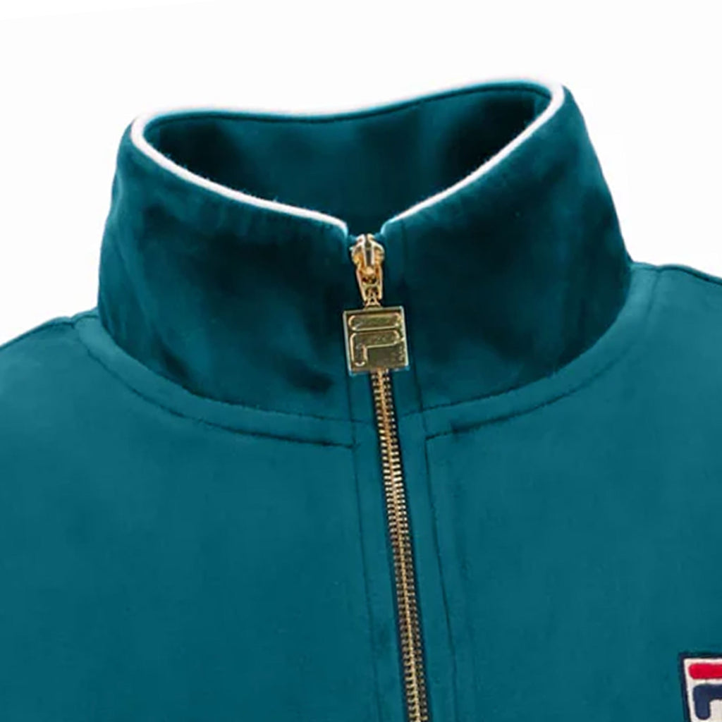 Fila Vintage Irving Velour Track Jacket - Deep Lagoon