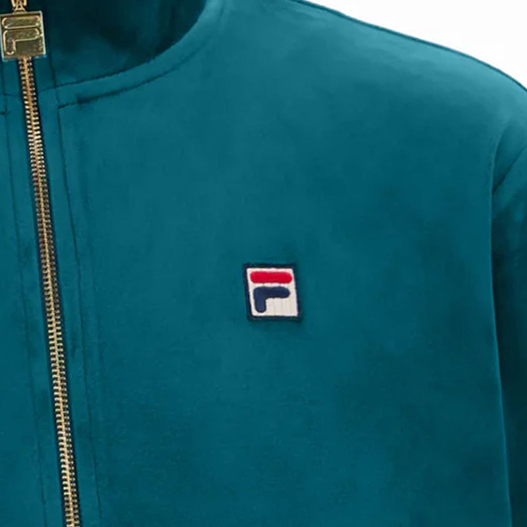 Fila Vintage Irving Velour Track Jacket - Deep Lagoon