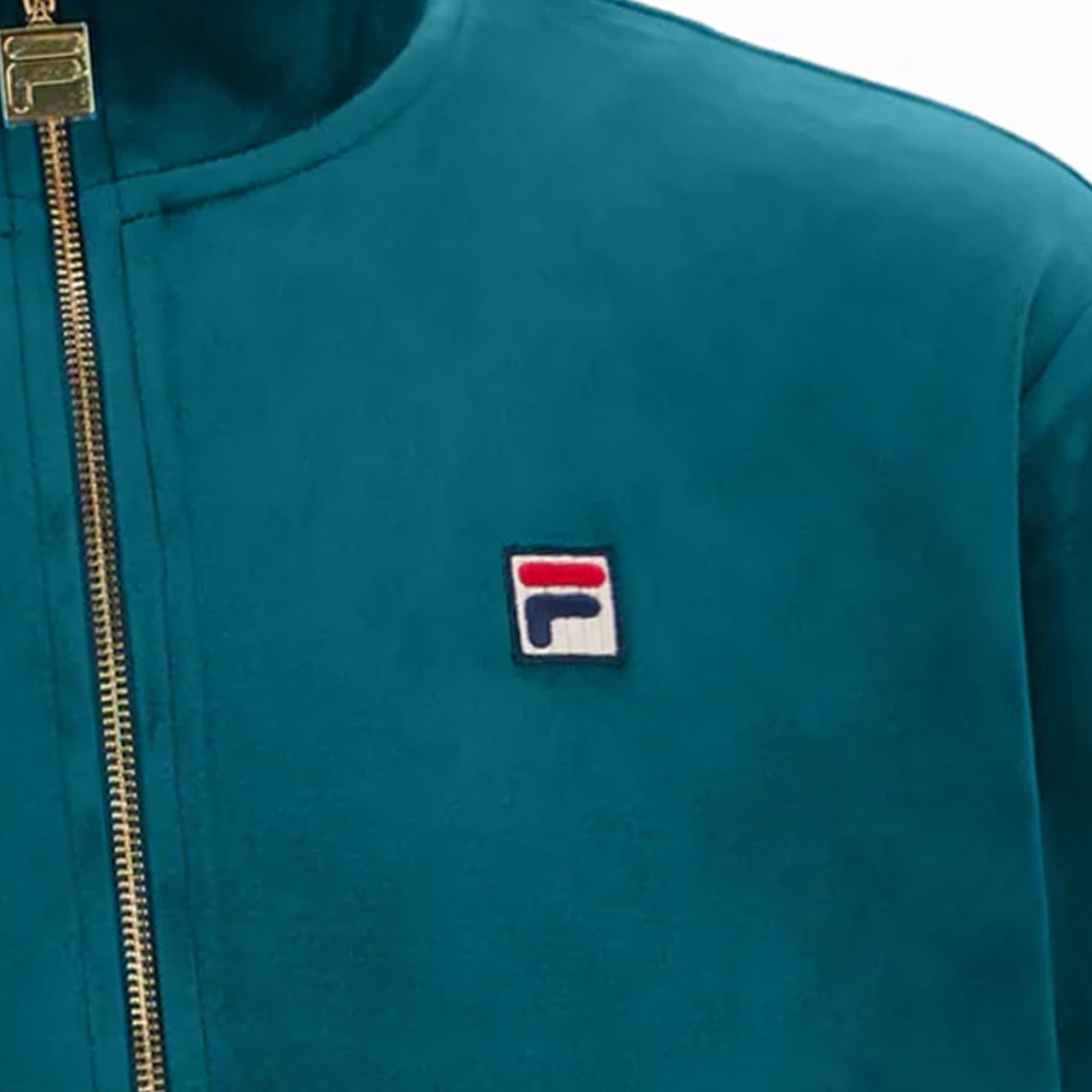Fila Vintage Irving Velour Track Jacket - Deep Lagoon