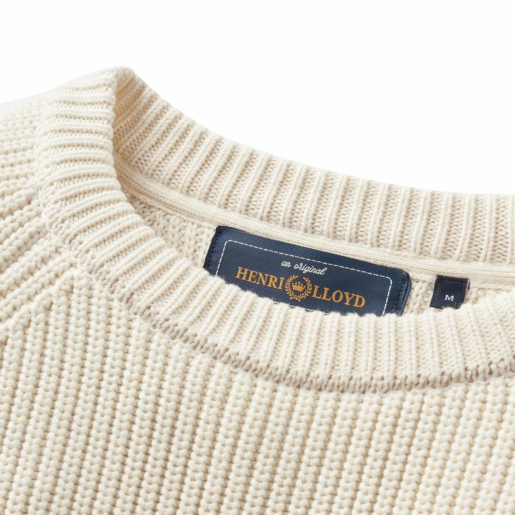Henri Lloyd Golant Ribbed Crew - Ecru