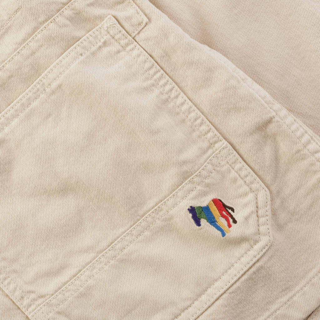 Paul Smith Cotton-Linen 'Broad Stripe Zebra' Work Jacket - Ice White