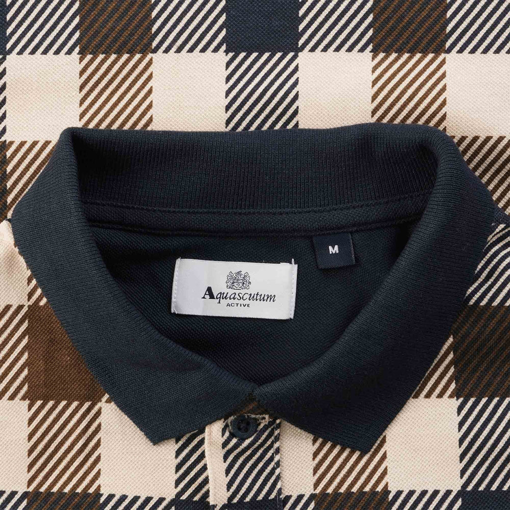 Aquascutum Macro Iconic Polo - Navy