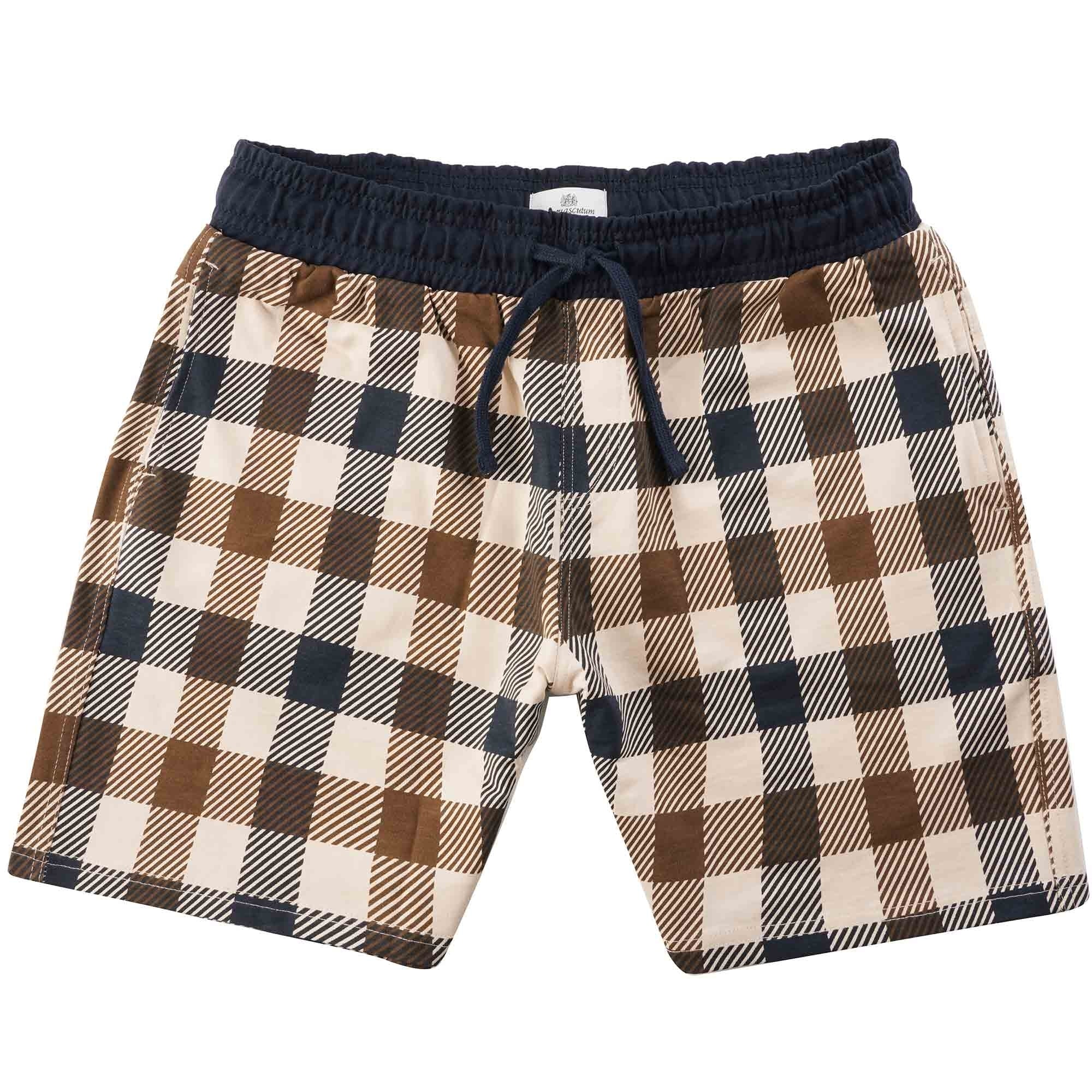 Aquascutum Macro Club Check Sweat Shorts - Navy