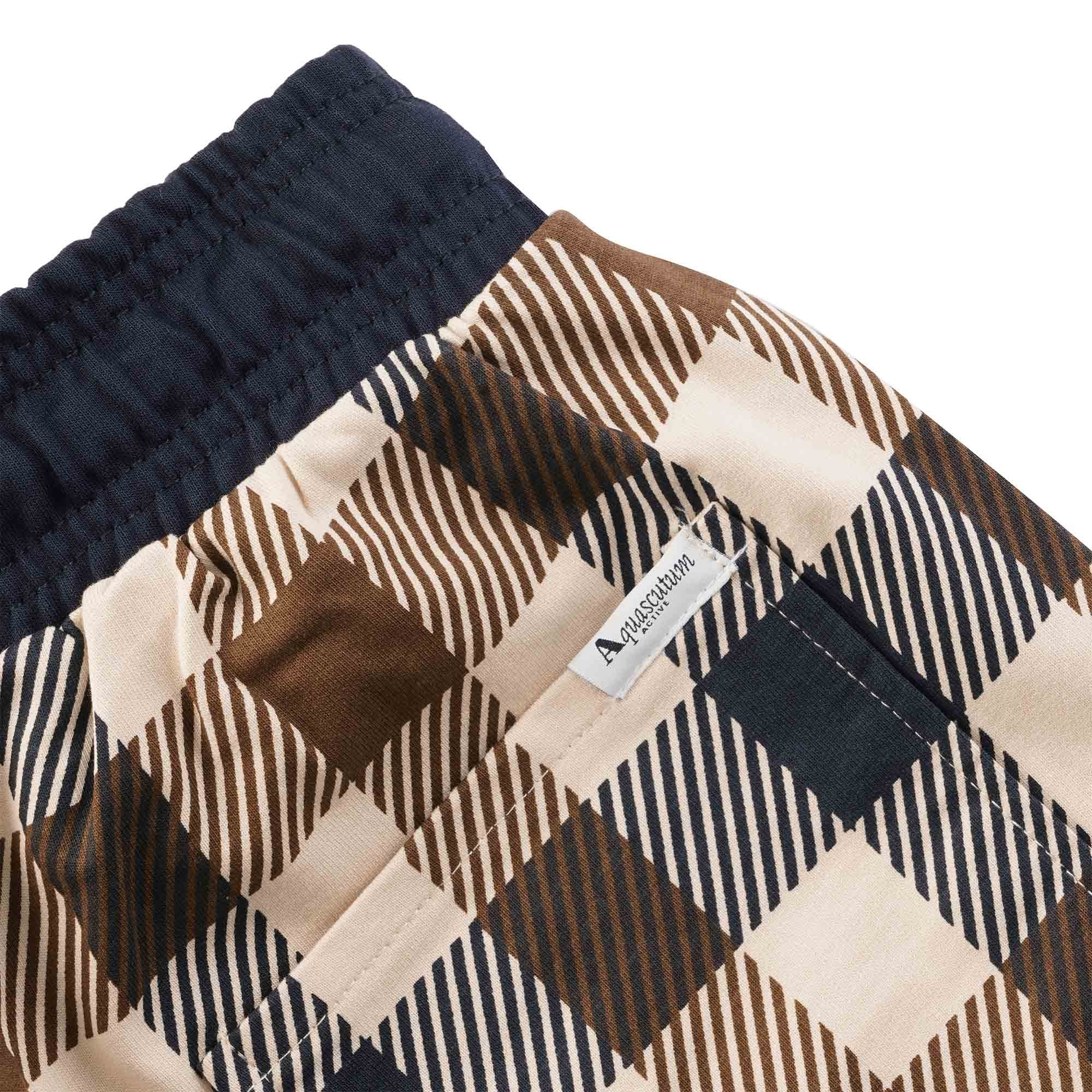 Aquascutum Macro Club Check Sweat Shorts - Navy