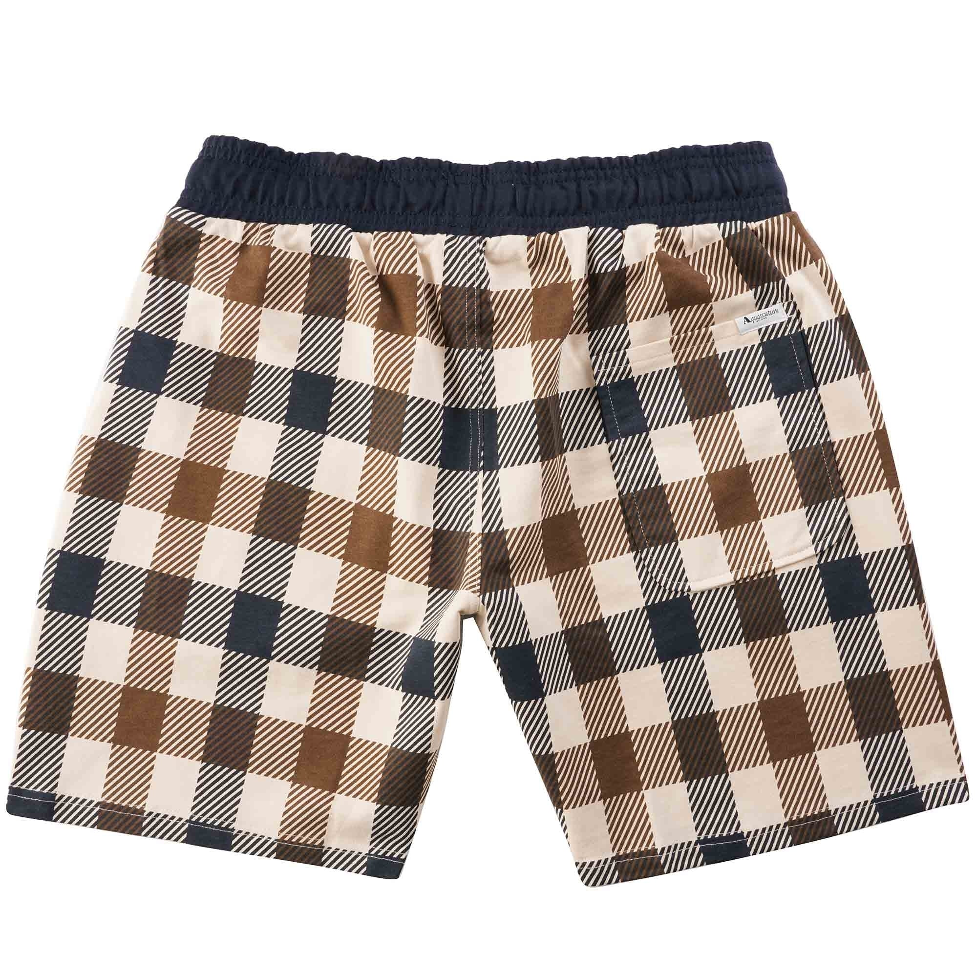 Aquascutum Macro Club Check Sweat Shorts - Navy