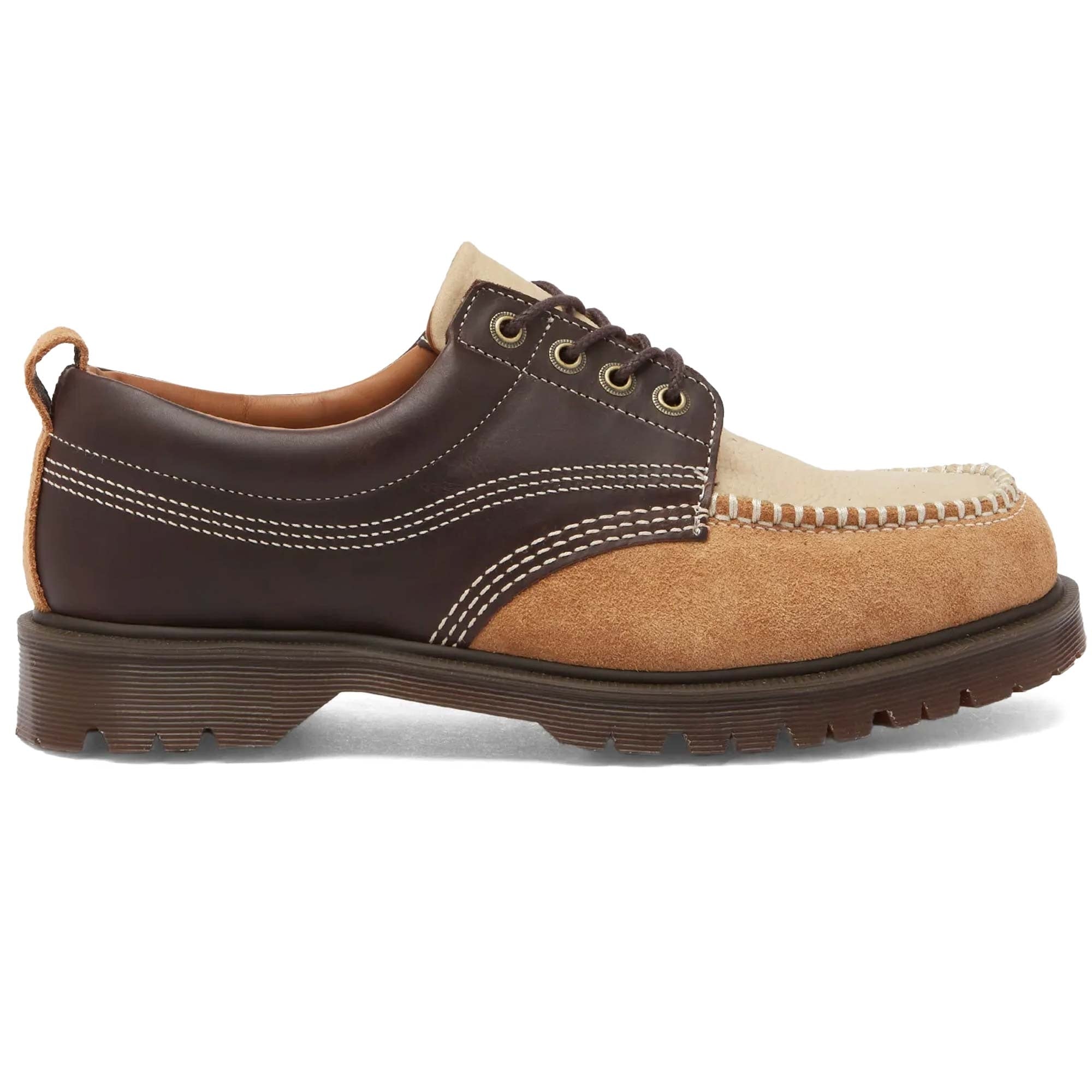 Dr. Martens Lowell 4-Eye Moc Toe Shoe - Dark Brown