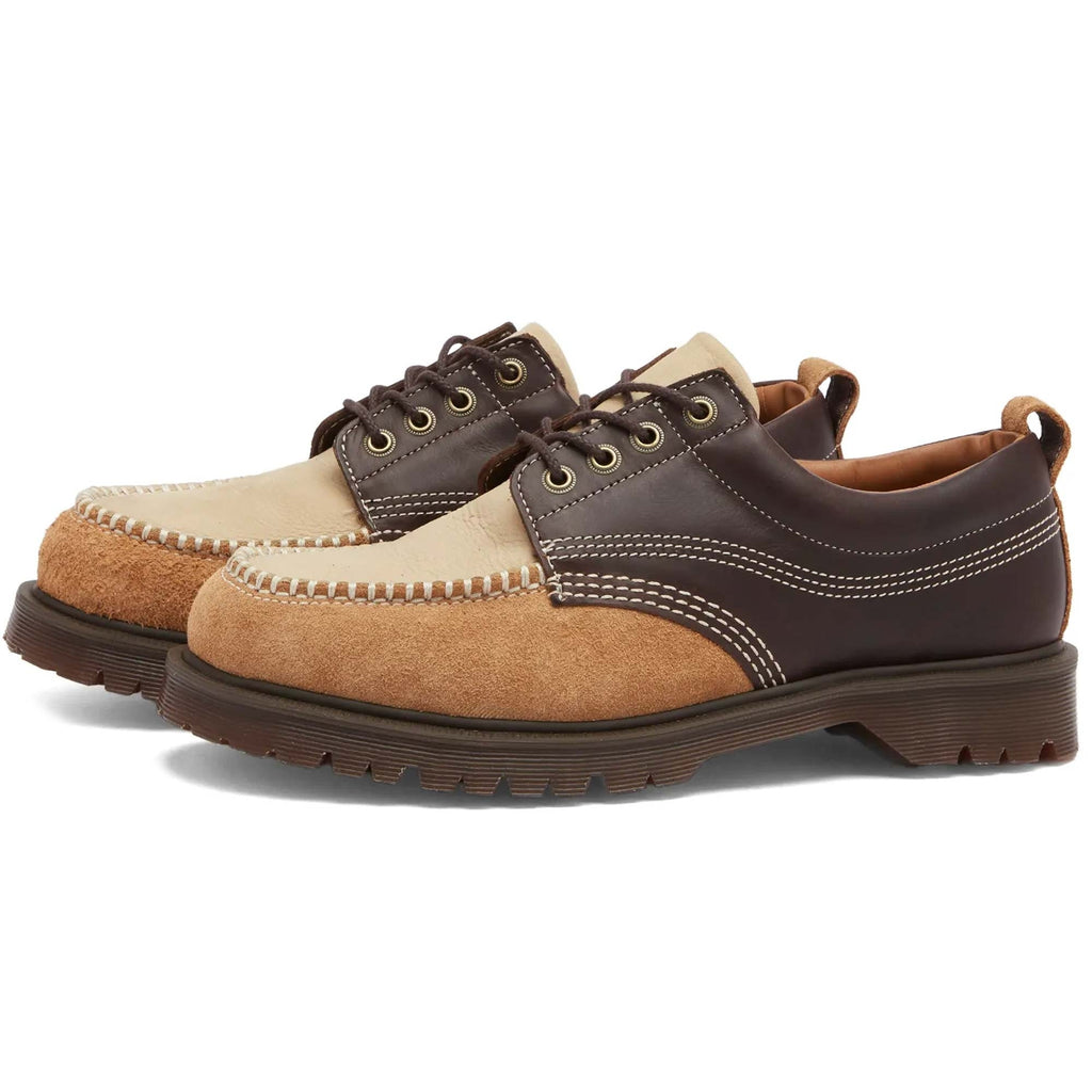 Dr. Martens Lowell 4-Eye Moc Toe Shoe - Dark Brown