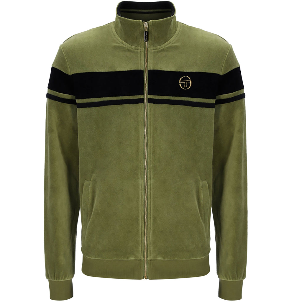 Sergio Tacchini Damarindo Velour Track Jacket - Sphagnum