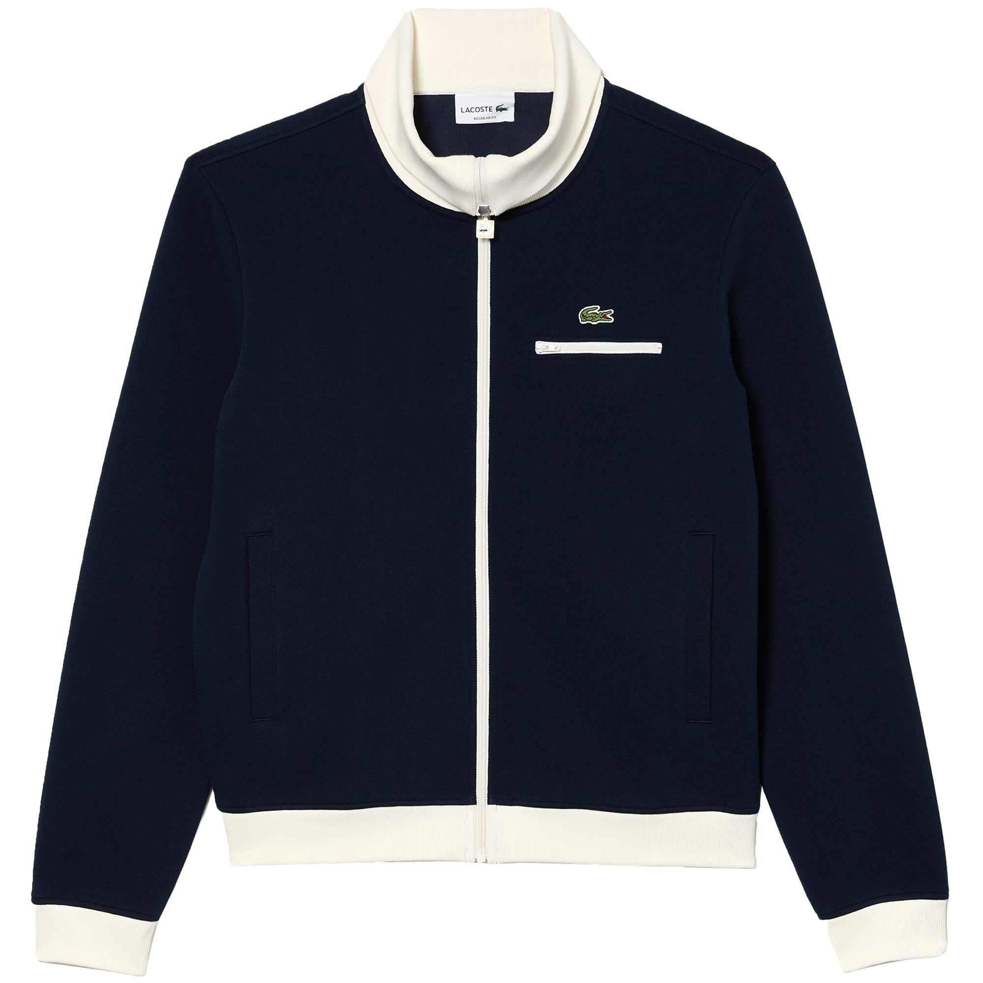 Lacoste Regular Fit Zip-Up Paris Sweatshirt - Navy