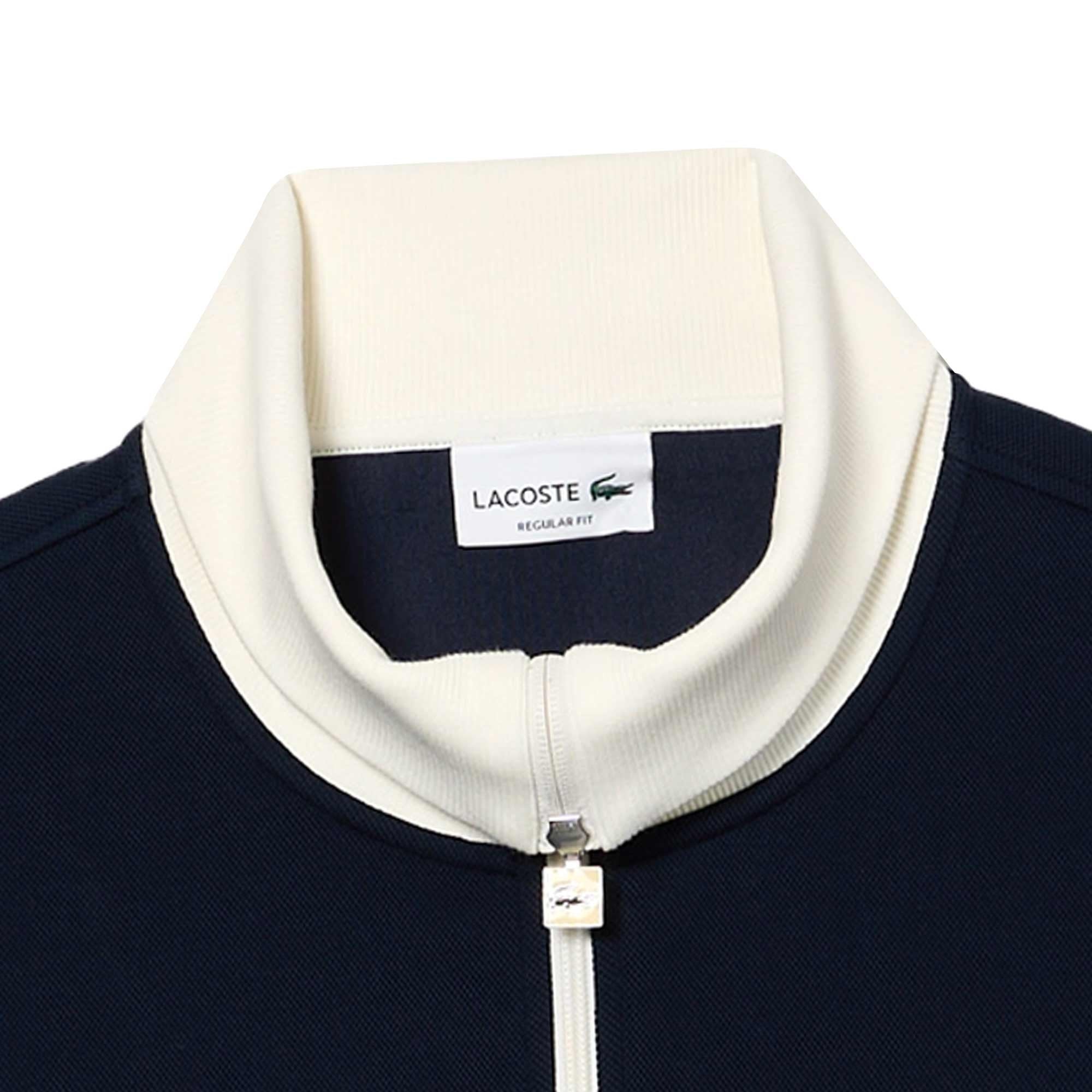 Lacoste Regular Fit Zip-Up Paris Sweatshirt - Navy