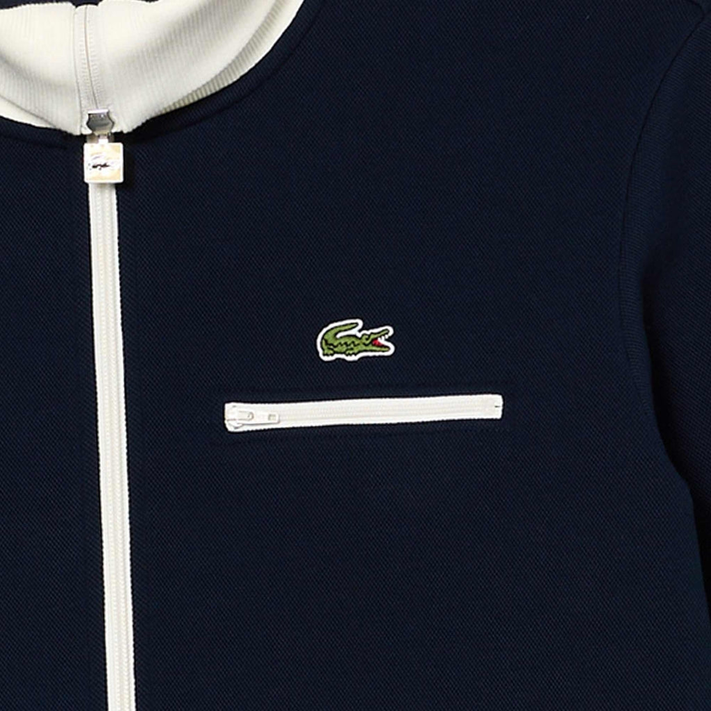 Lacoste Regular Fit Zip-Up Paris Sweatshirt - Navy