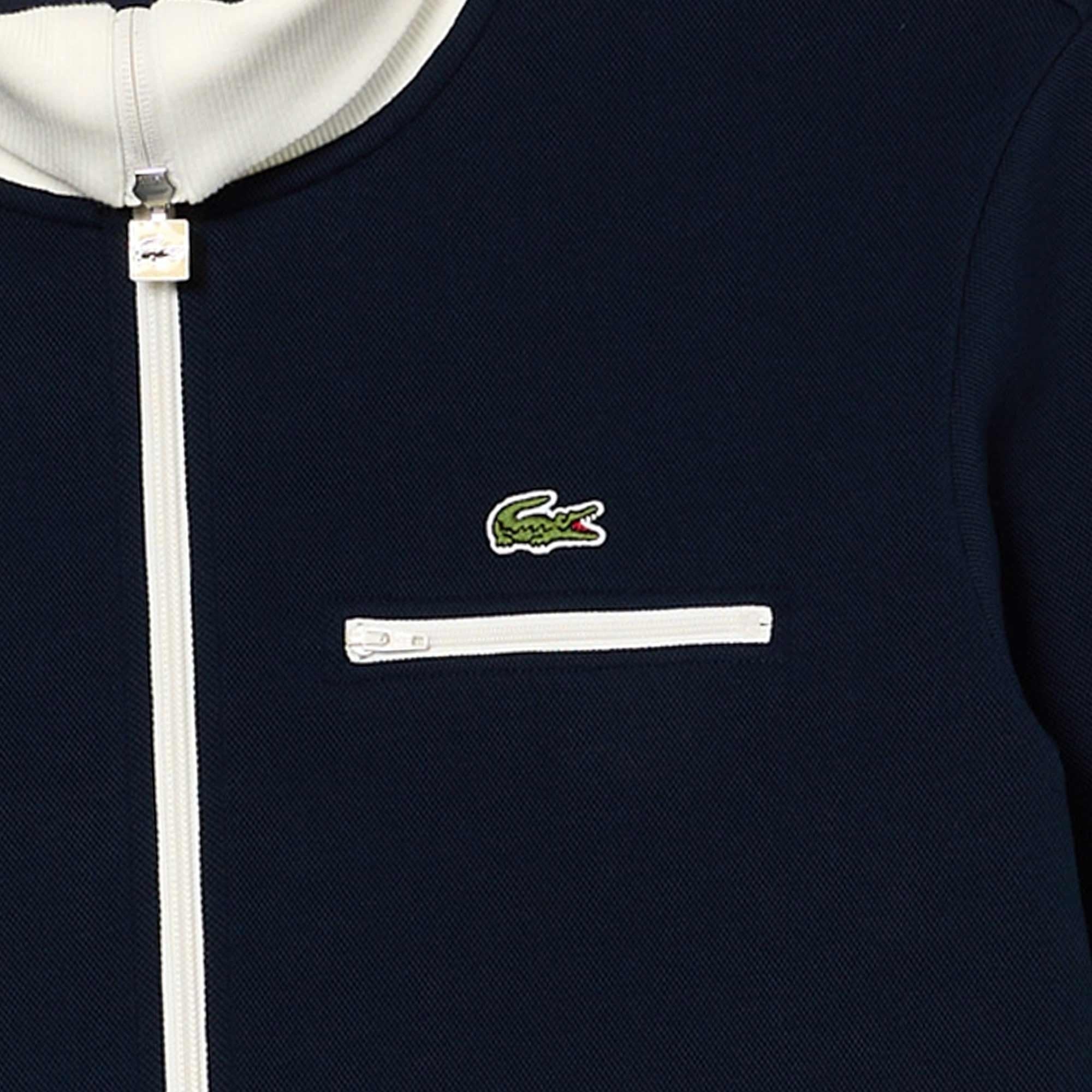 Lacoste Regular Fit Zip-Up Paris Sweatshirt - Navy