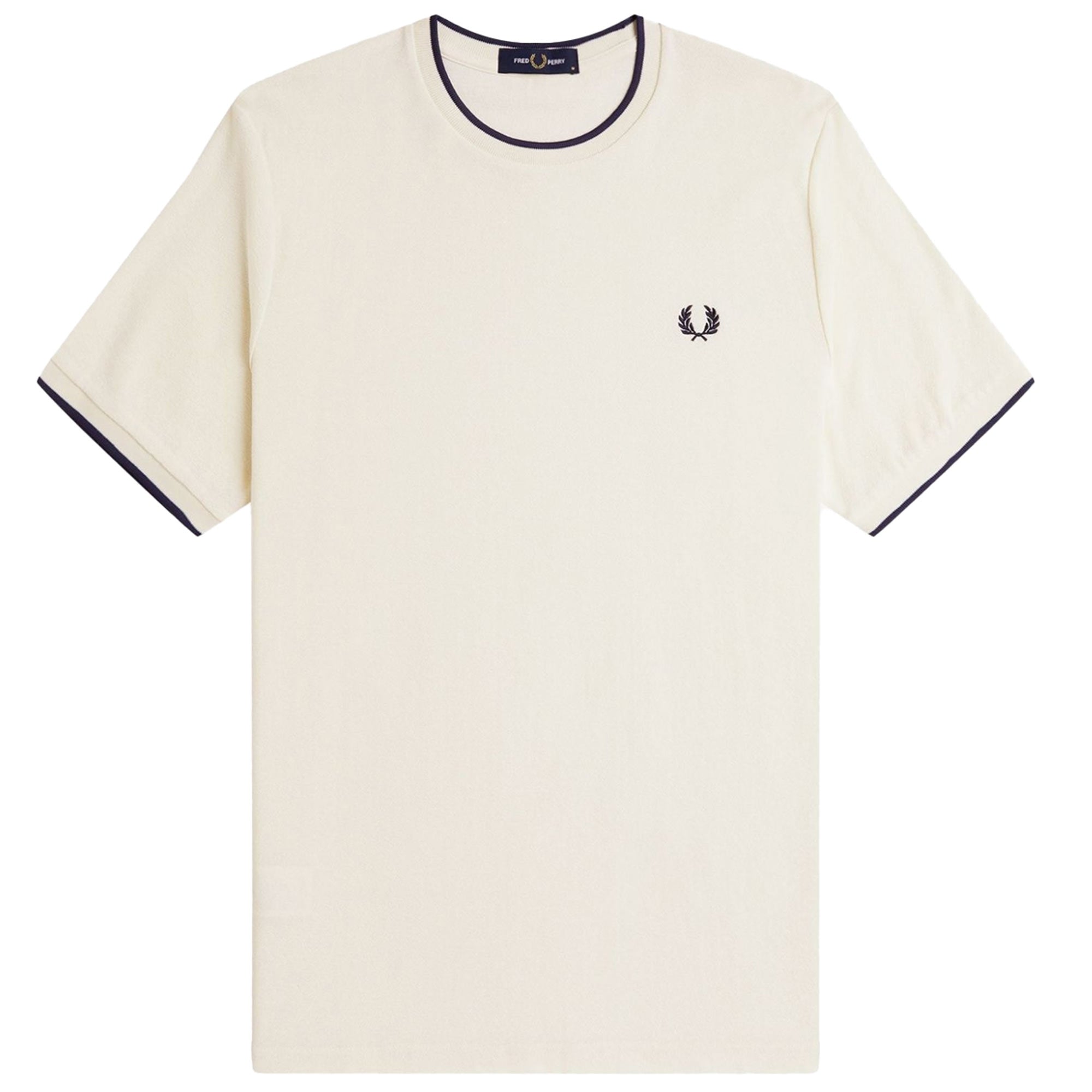 Fred Perry Crepe Piqu T-Shirt - Ecru