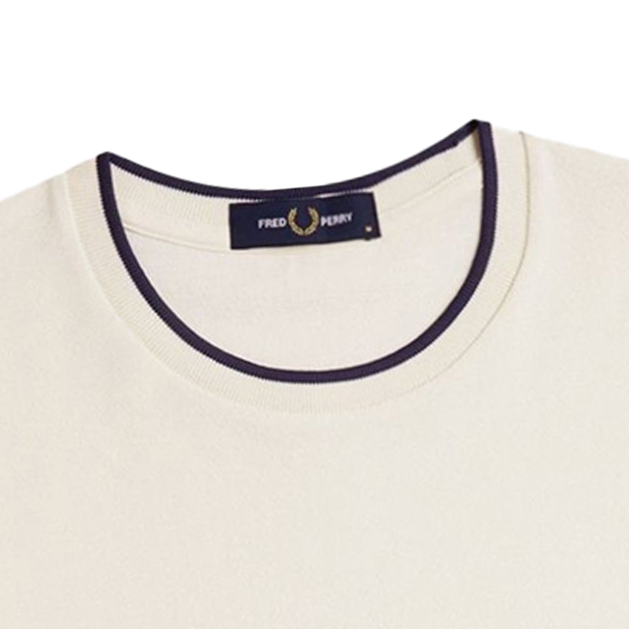 Fred Perry Crepe Piqu T-Shirt - Ecru