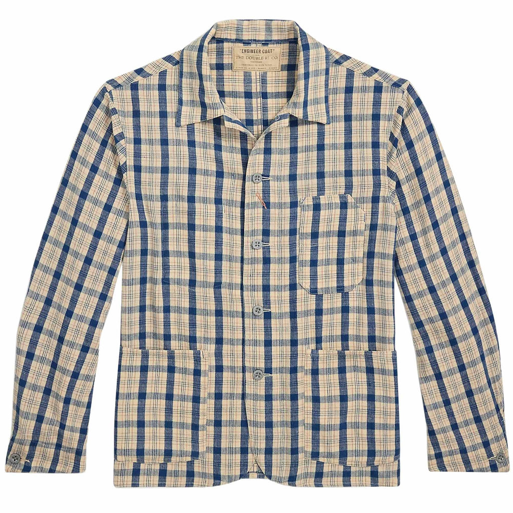 RRL by Ralph Lauren Plaid Twill Engineer Jacket - Indigo