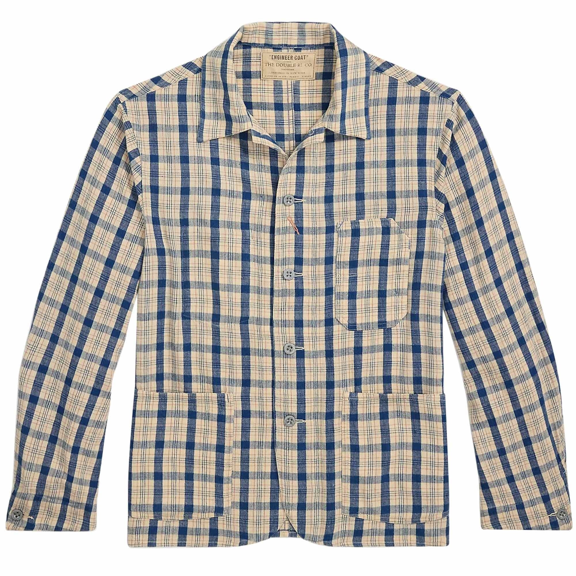 RRL by Ralph Lauren Plaid Twill Engineer Jacket - Indigo