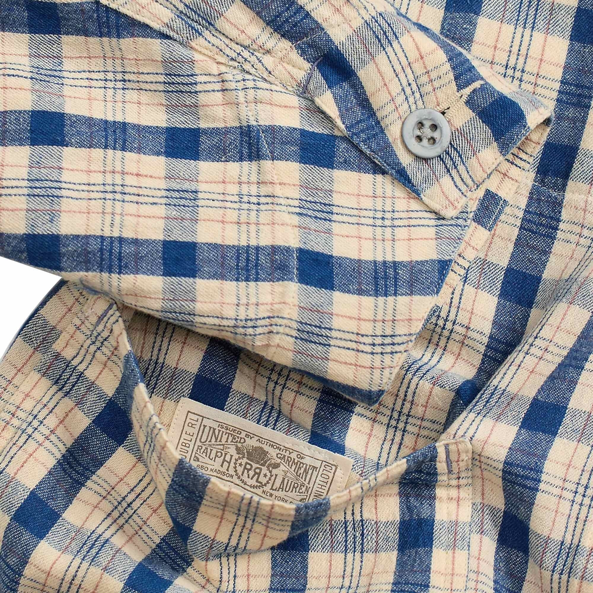 RRL by Ralph Lauren Plaid Twill Engineer Jacket - Indigo