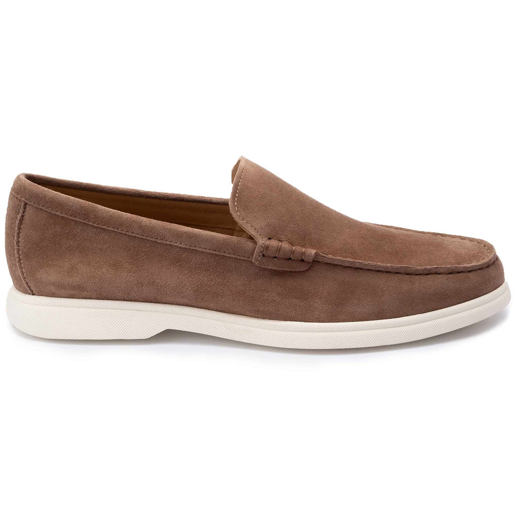 John White Ethan Plain Calf Suede Loafer - Brown