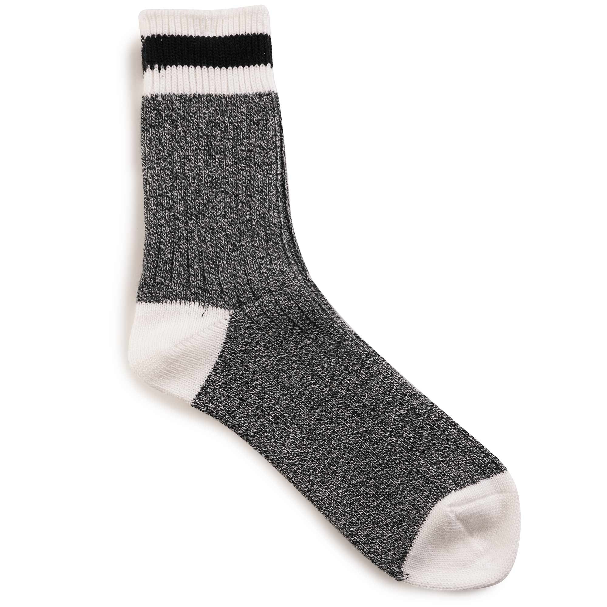 Anonymous Ism Tuck Cuff Stripes Crew Socks - Black