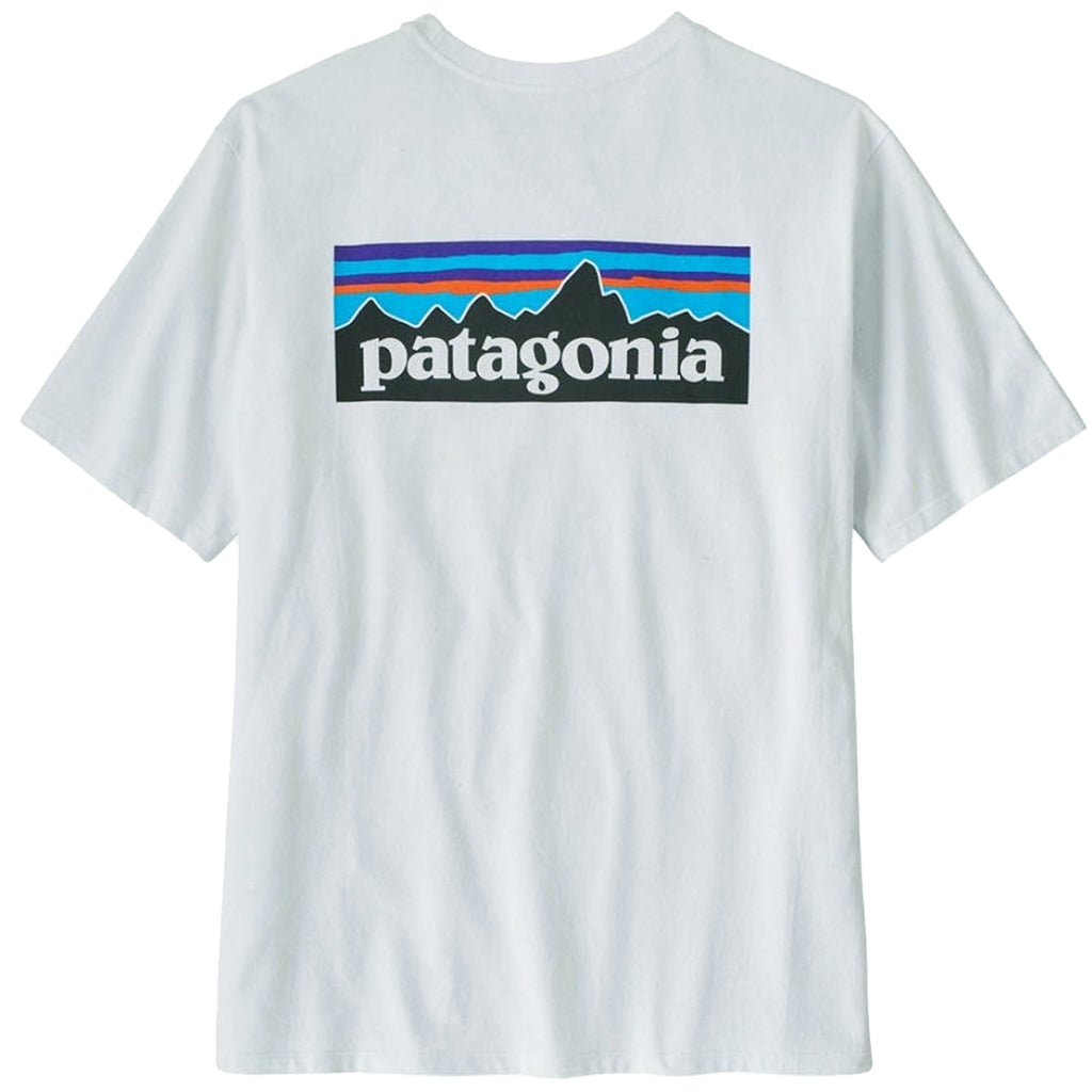 Patagonia P-6 Logo Responsibili-Tee¨ - White Blue