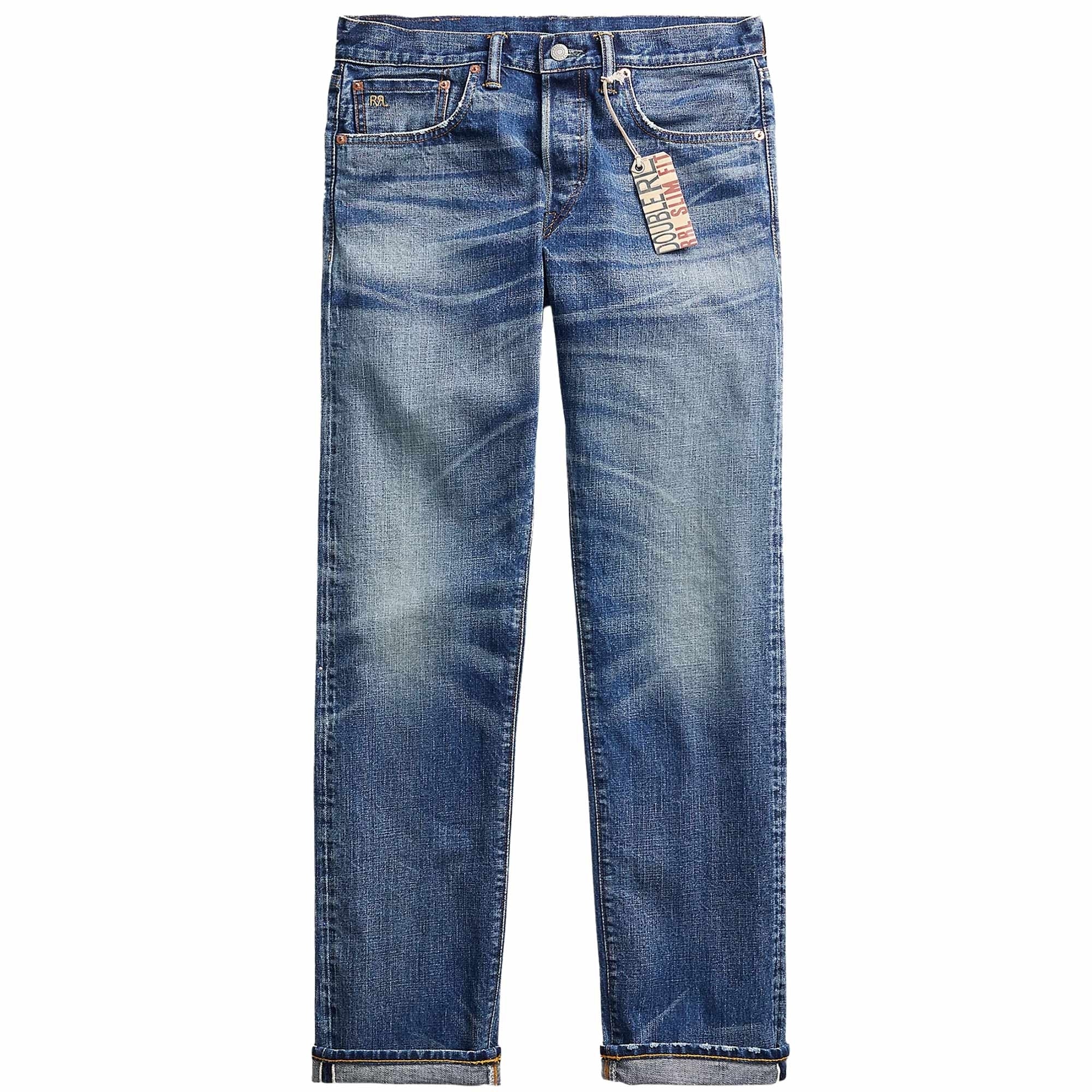 RRL by Ralph Lauren Slim Fit Hillsview Selvedge Jeans - Blue