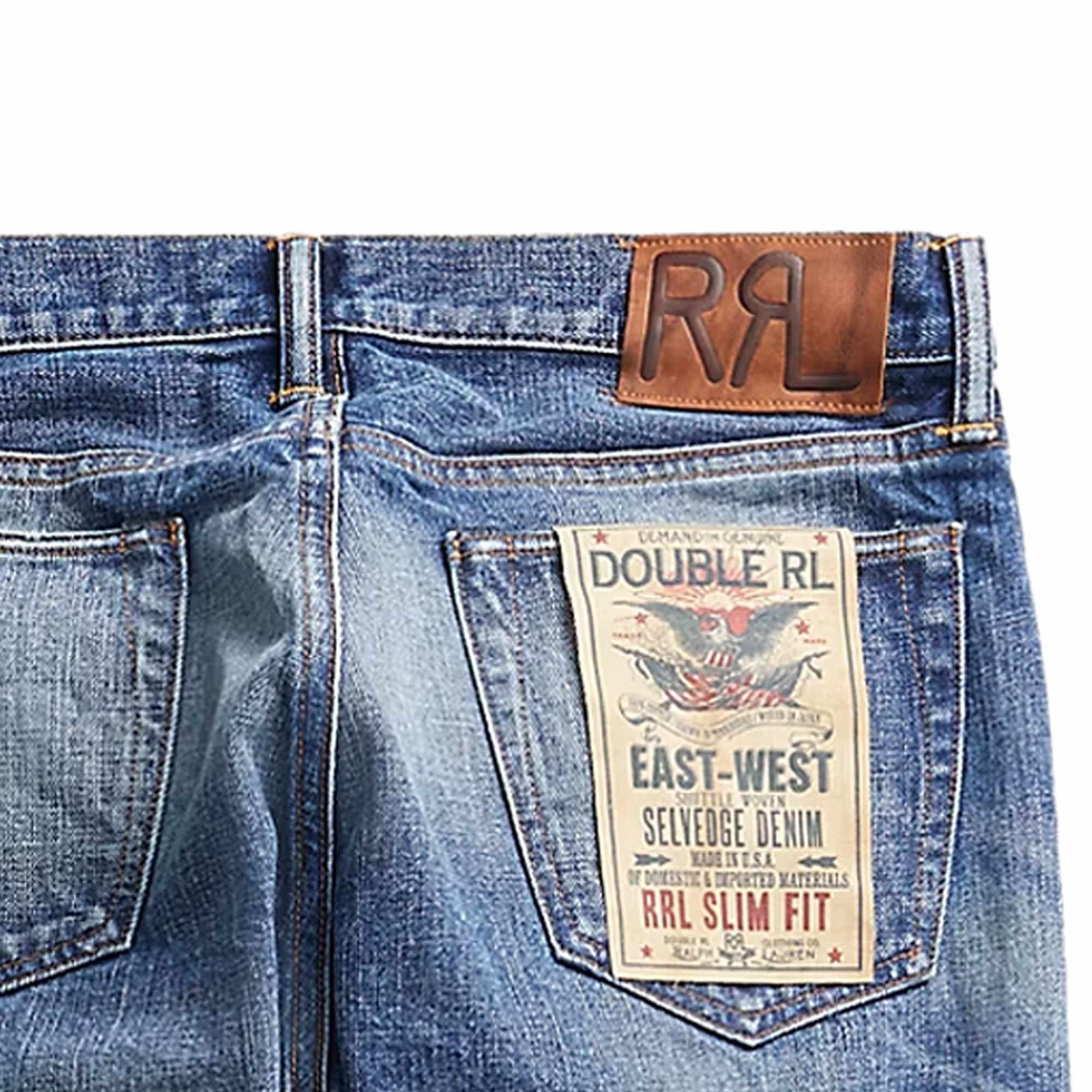 RRL by Ralph Lauren Slim Fit Hillsview Selvedge Jeans - Blue