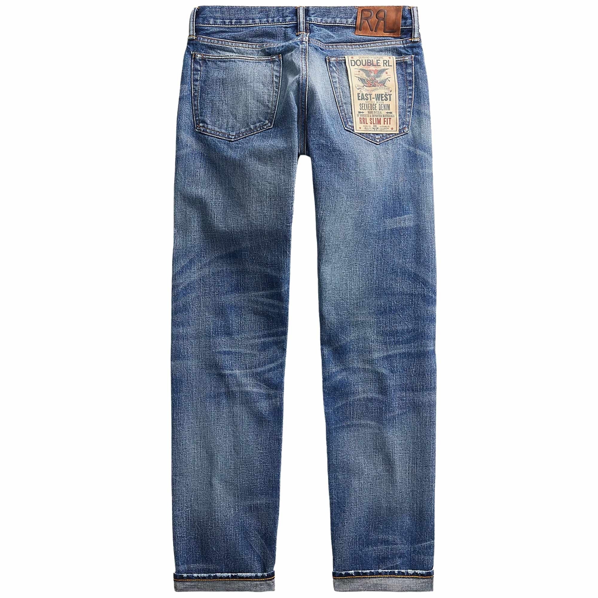 RRL by Ralph Lauren Slim Fit Hillsview Selvedge Jeans - Blue