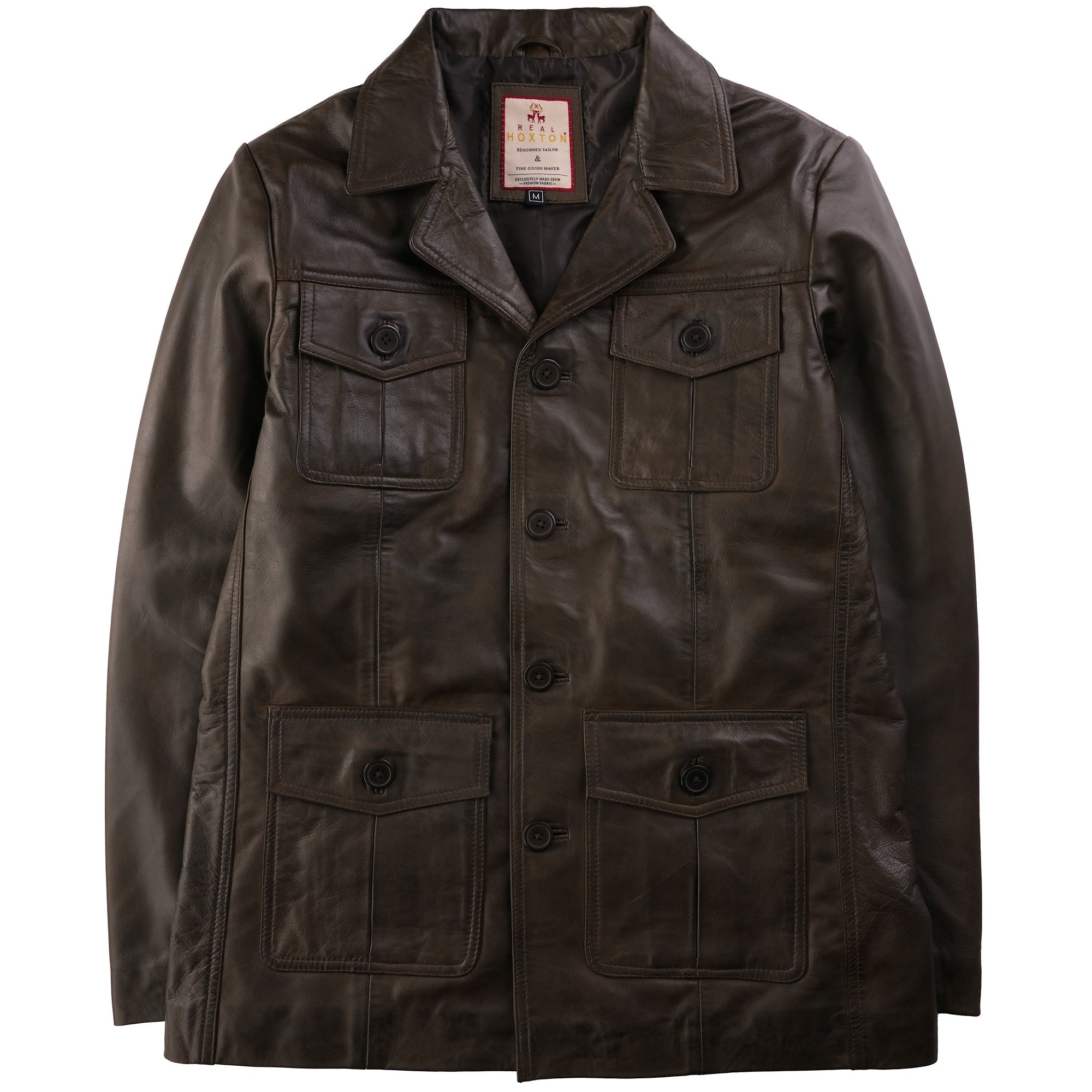 Safari Leather Jacket - Brown