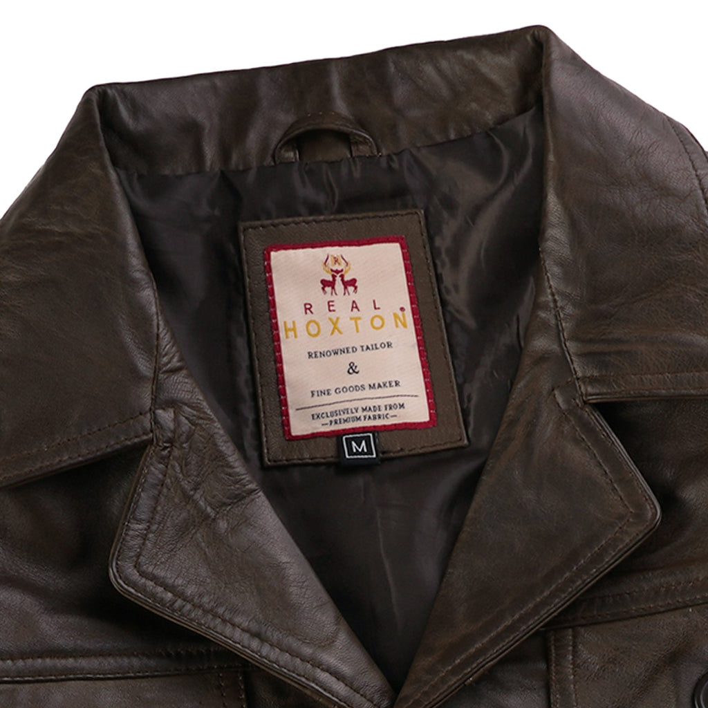 Safari Leather Jacket - Brown