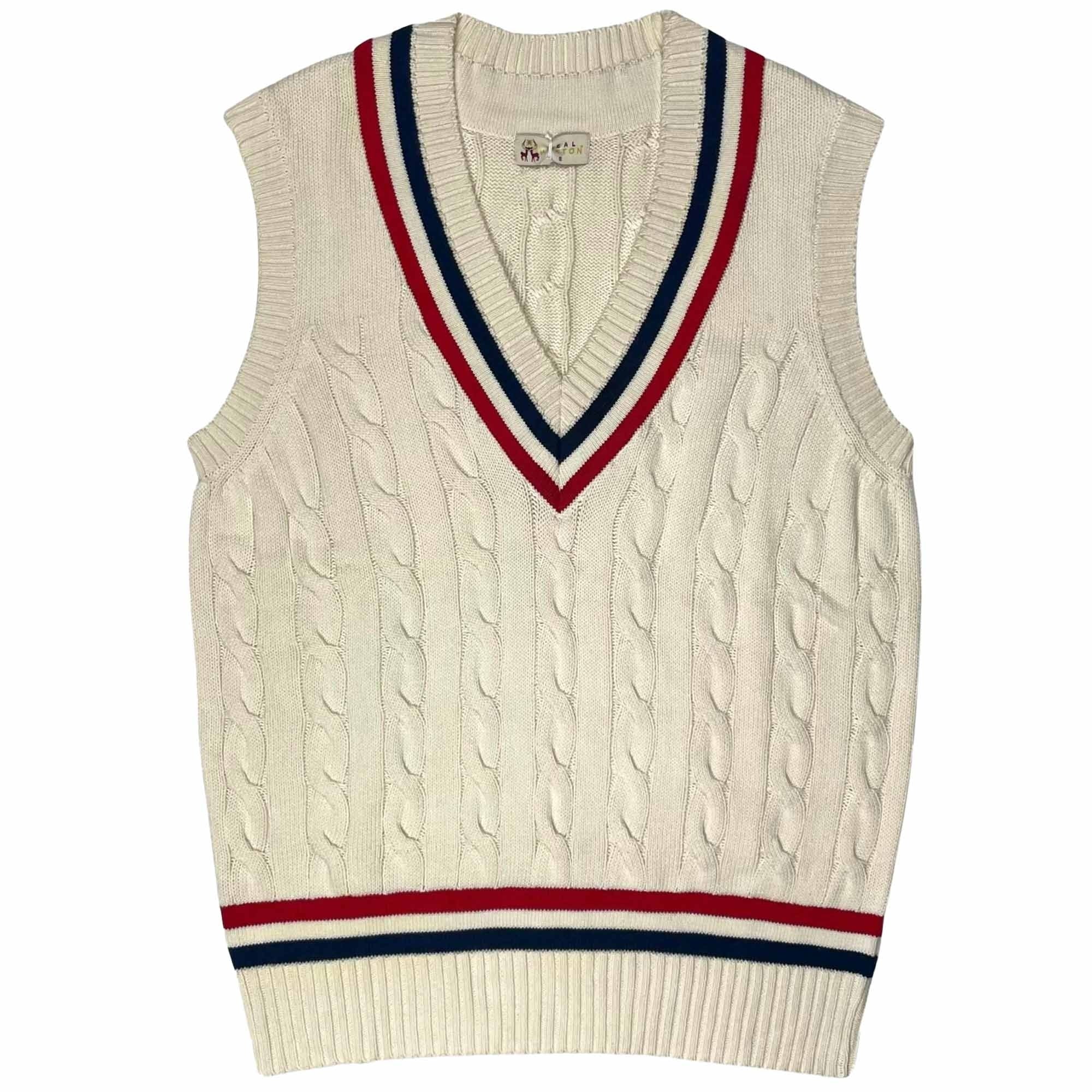 British NRW Cricket Vest - Off White