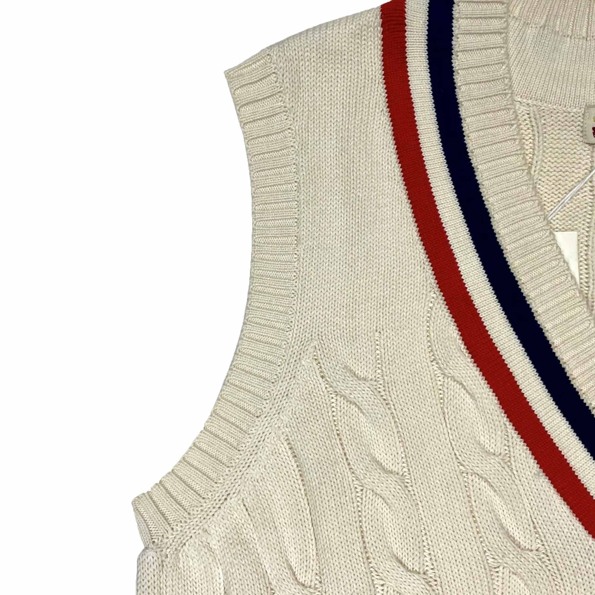 Real Hoxton British NRW Cricket Vest - Off White