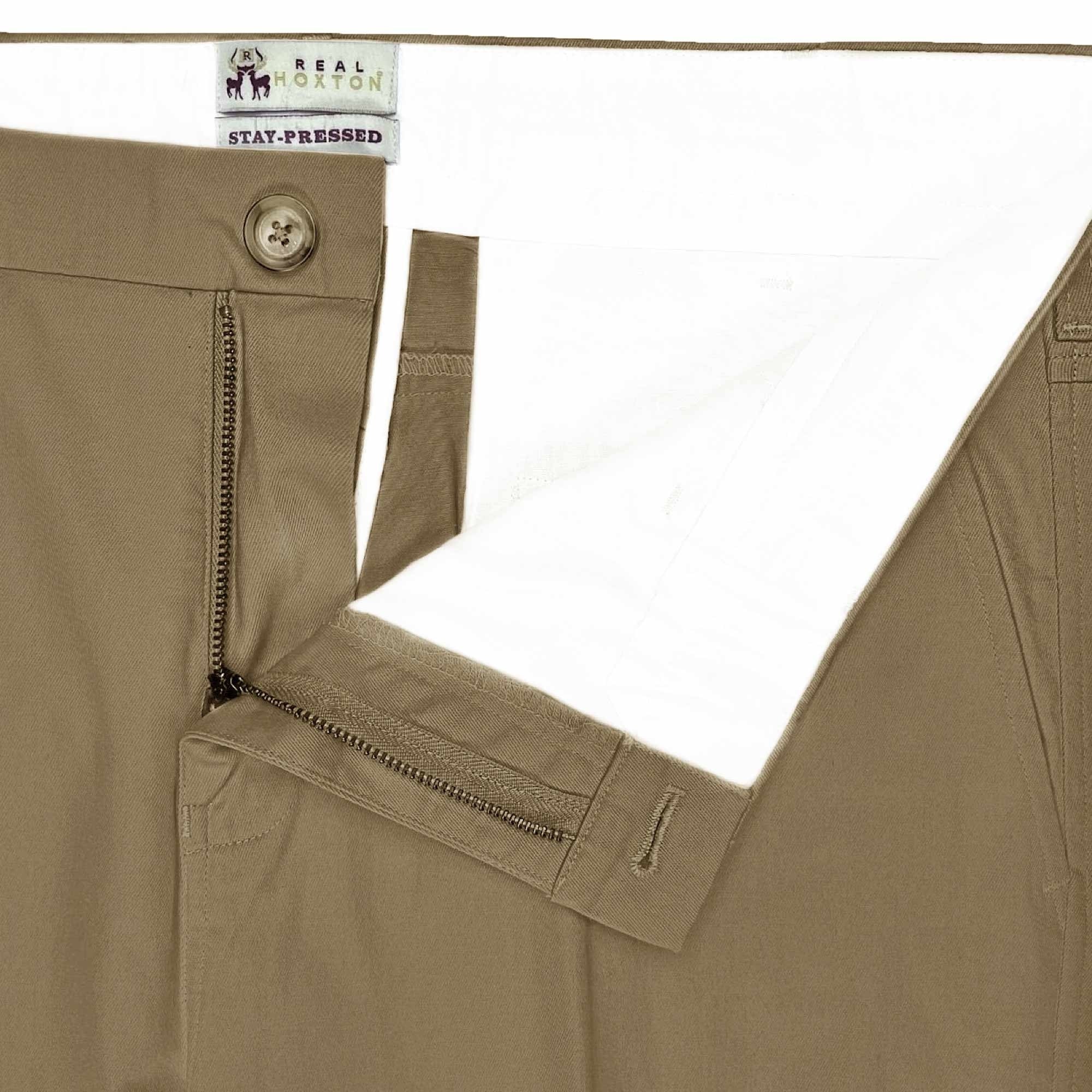Stay-Pressed Trousers - Sand