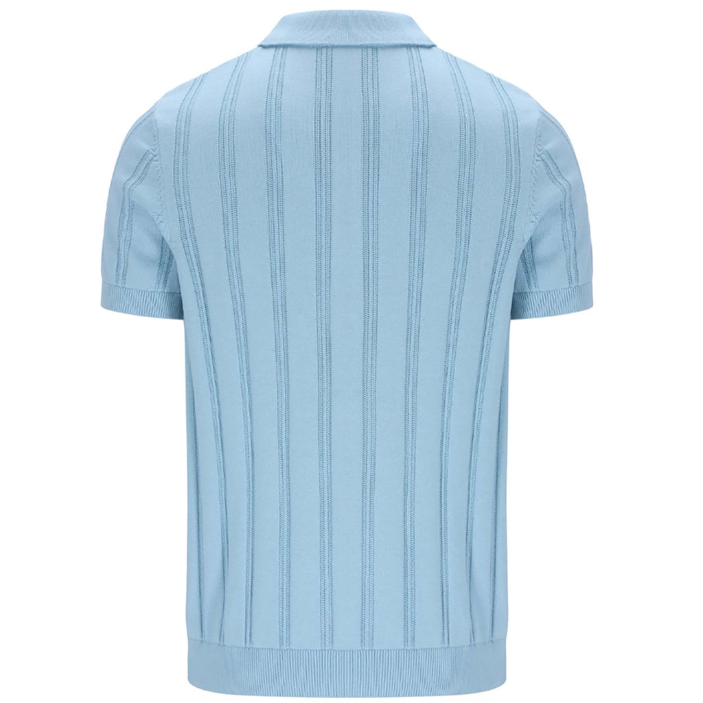 Fila Vintage Gold Kennedy Knit Polo Shirt - Summer Blue